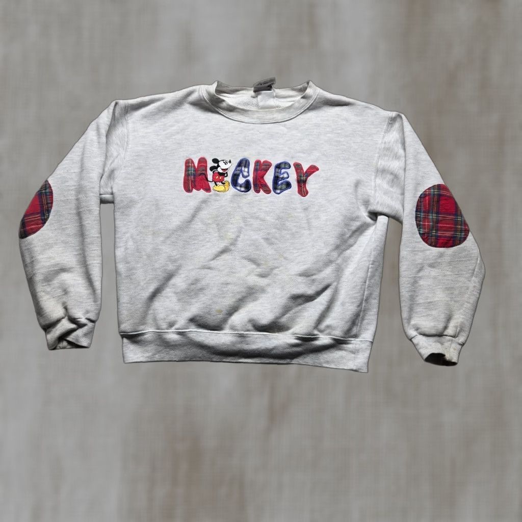 CO VINTAGE Mickey Mouse Crewneck Pullover Sweatshirt White XL Mens Size US XL / EU 56 / 4 - 1 Thumbnail