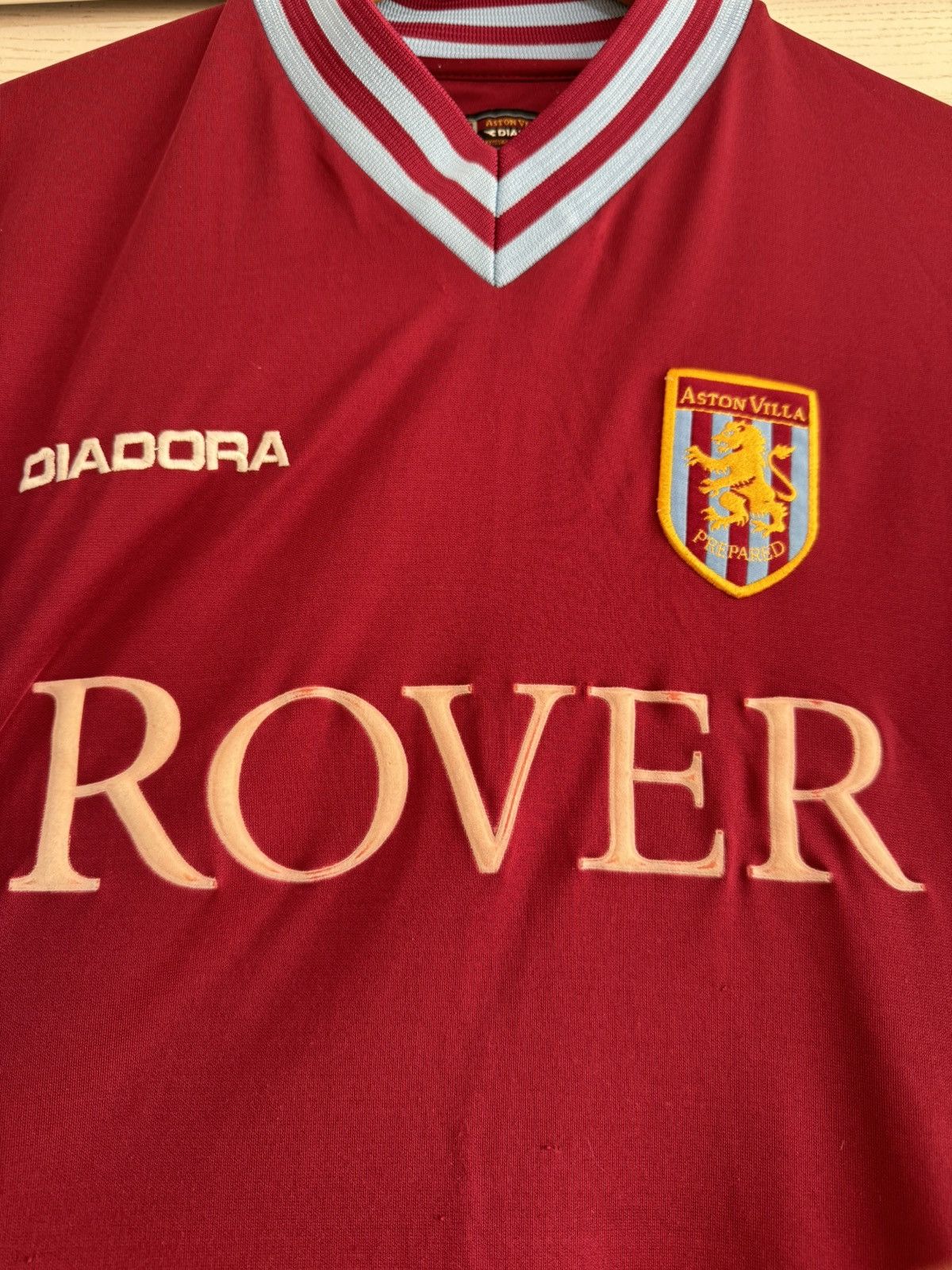 Diadora Vintage Aston Villa 2002-2003 Home Soccer Jersey Shirt Kit Size US L / EU 52-54 / 3 - 5 Thumbnail