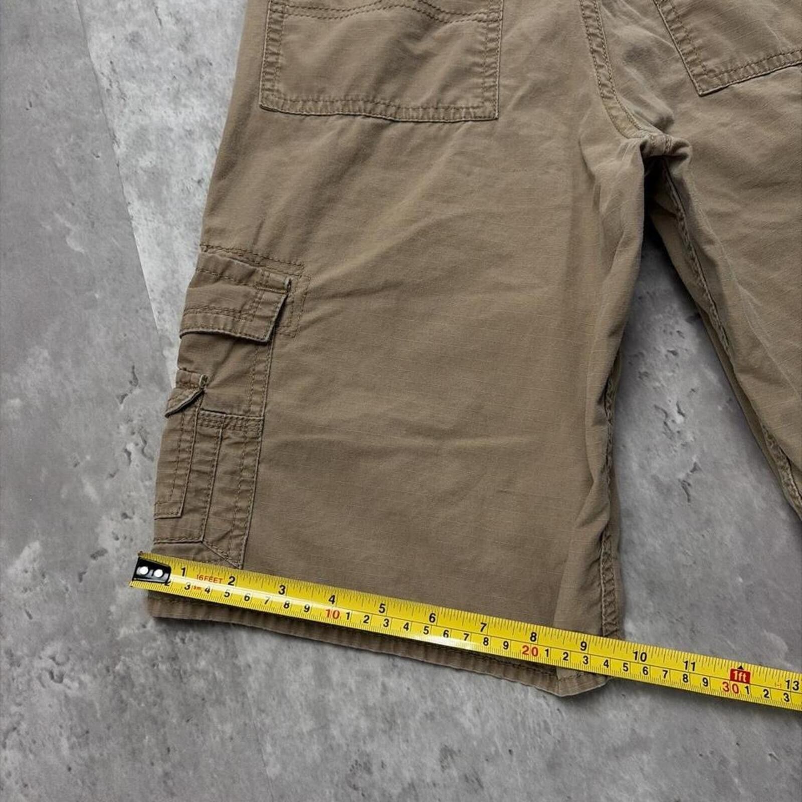 Wrangler Y2K Tan Wrangler Grunge Cargo Baggy Skater Shorts Size 42" / US 20 - 8 Thumbnail
