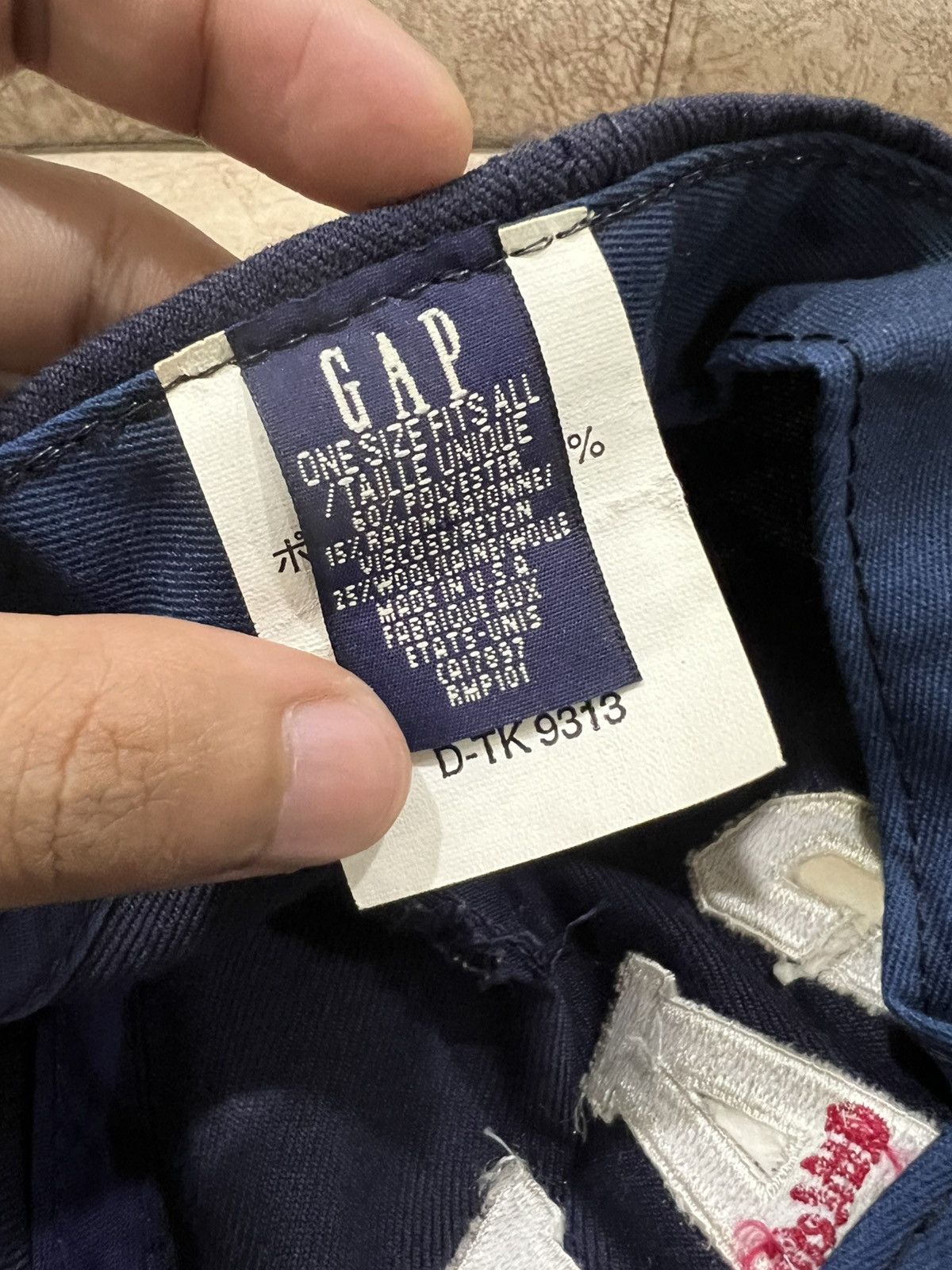 Gap Vintage GAP 🇺🇸 Athletic Big Logo Wool Blend Navy Snapback Cap Size ONE SIZE - 6 Thumbnail