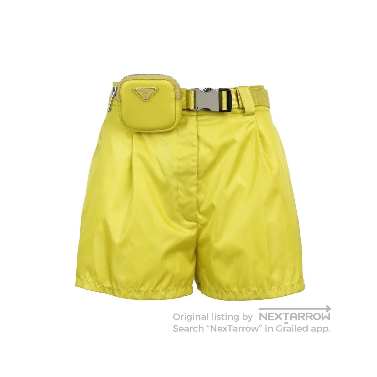 Prada Prada Yellow Belted Shorts with Pocket . Size 37" - 1 Thumbnail