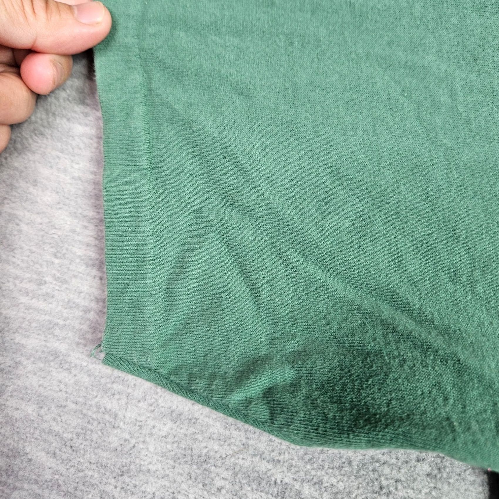 Vintage Oneita VTG 90s Bird Poop Graphic Short Sleeve Tee Men's XL Size Regular Green Cotton T-Shirt Size US 31 - 5 Thumbnail