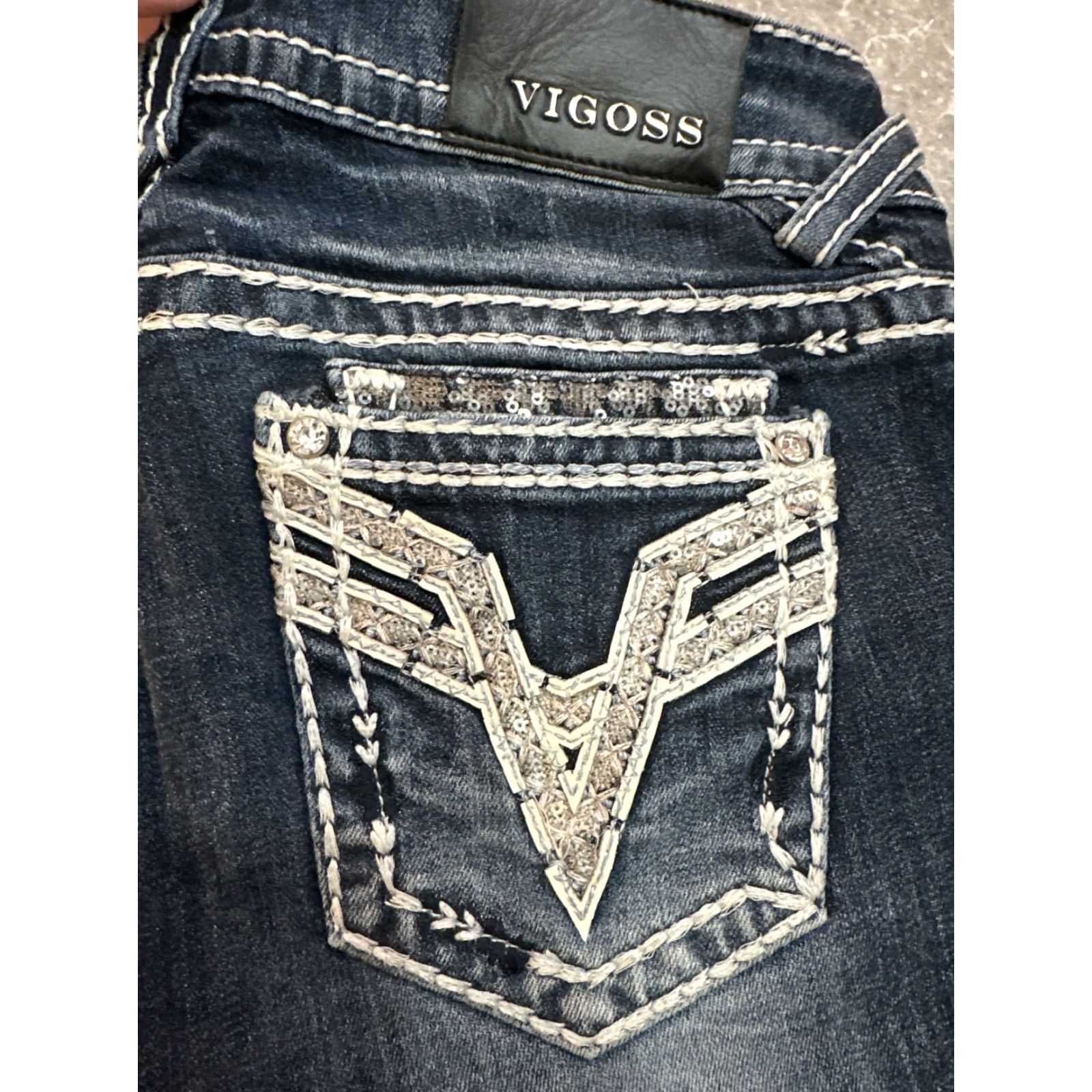 Vintage VIGOSS The Dublin Jeans Bootcut Slim Stretch 28x32 30x33 Sandblast Medium Wash Women's Size 28" / US 6 / IT 42 - 3 Thumbnail