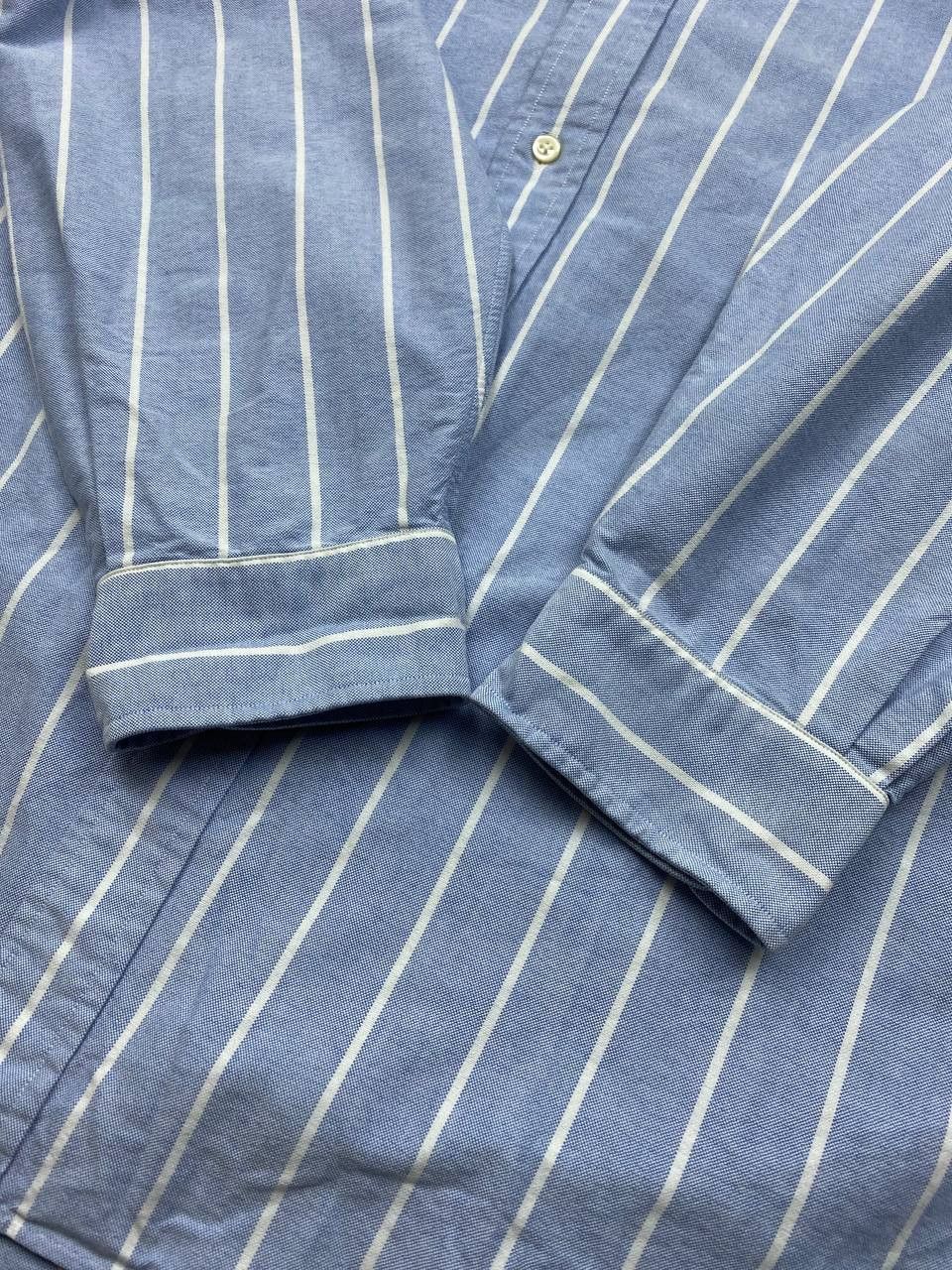 Polo Ralph Lauren × Vintage Vintage 90s Polo Ralph Lauren Striped Blue/White Shirt Y2K Size US XXL / EU 58 / 5 - 7 Thumbnail