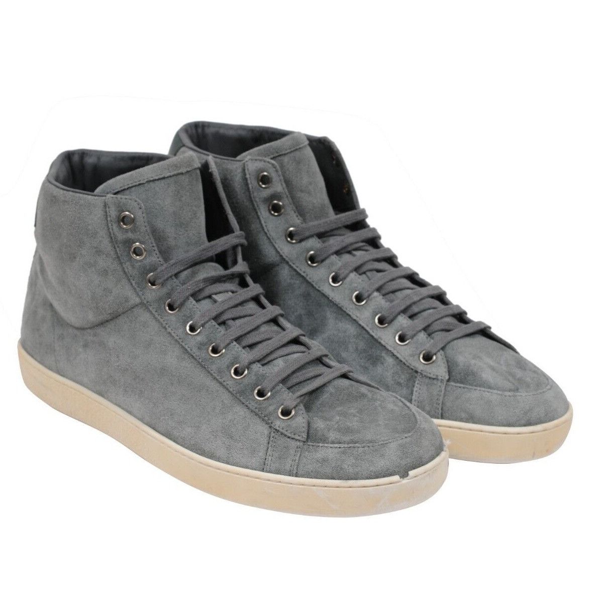Gucci Mint Green Suede High Top Sneakers Size US 11.5 / EU 44-45 - 12 Thumbnail