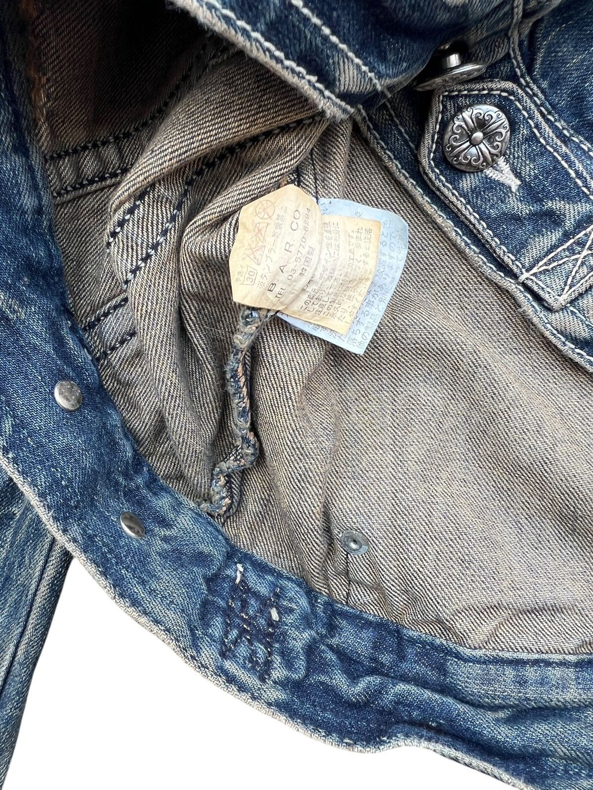 If Six Was Nine XFrm Japan Distressed Mudwash Denim Jacket Size S / US 4 / IT 40 - 10 Thumbnail