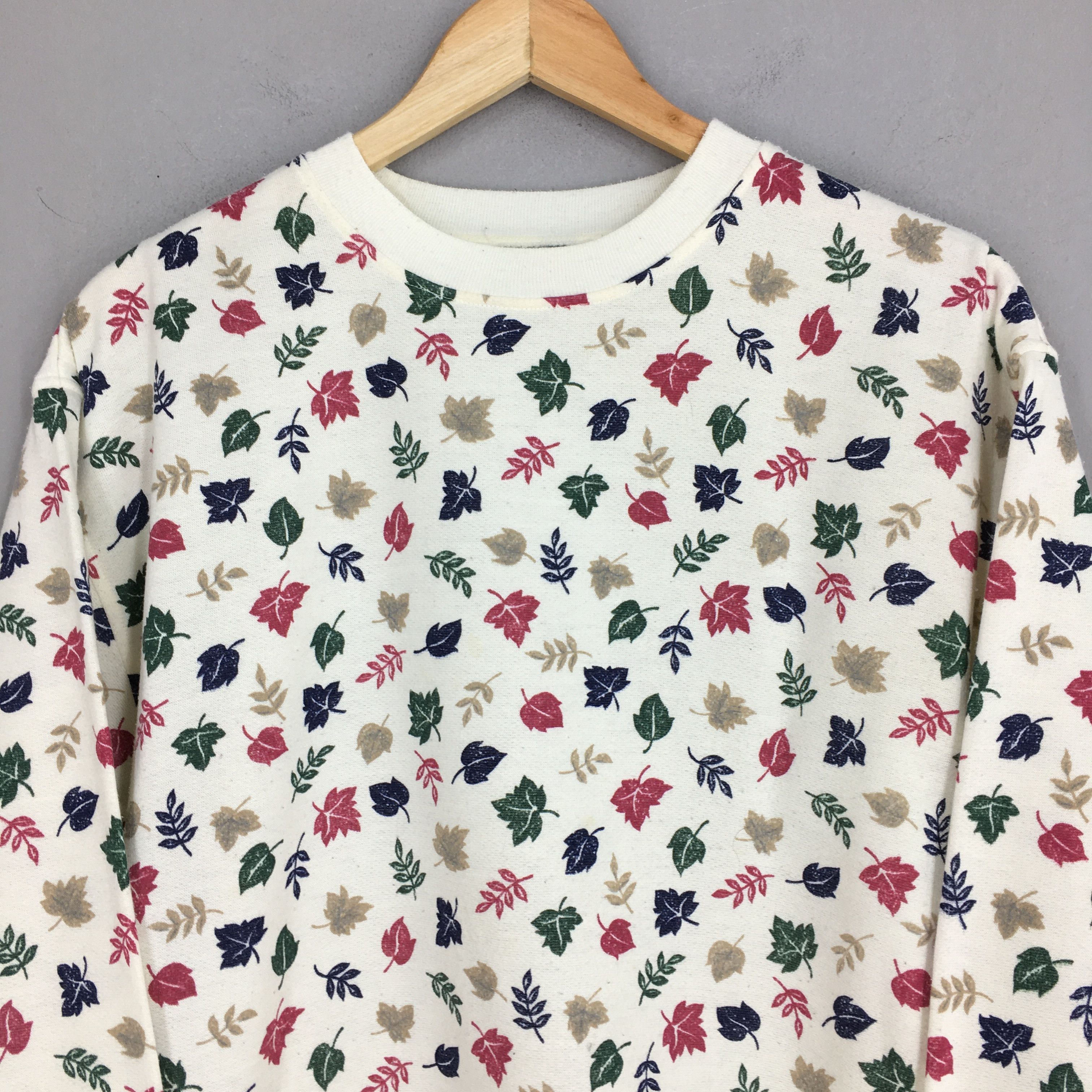 Vintage Vintage Leaves Artwork Abstract Sweatshirt Women Medium Size US M / EU 48-50 / 2 - 2 Thumbnail