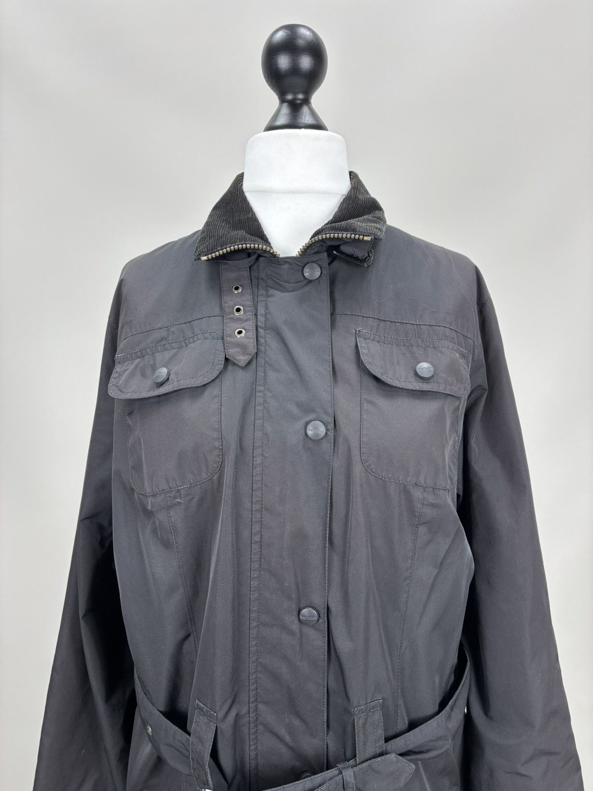 Barbour Womens jacket Barbour Featherweight Size 12 Color Black Size XL / US 12-14 / IT 48-50 - 3 Thumbnail