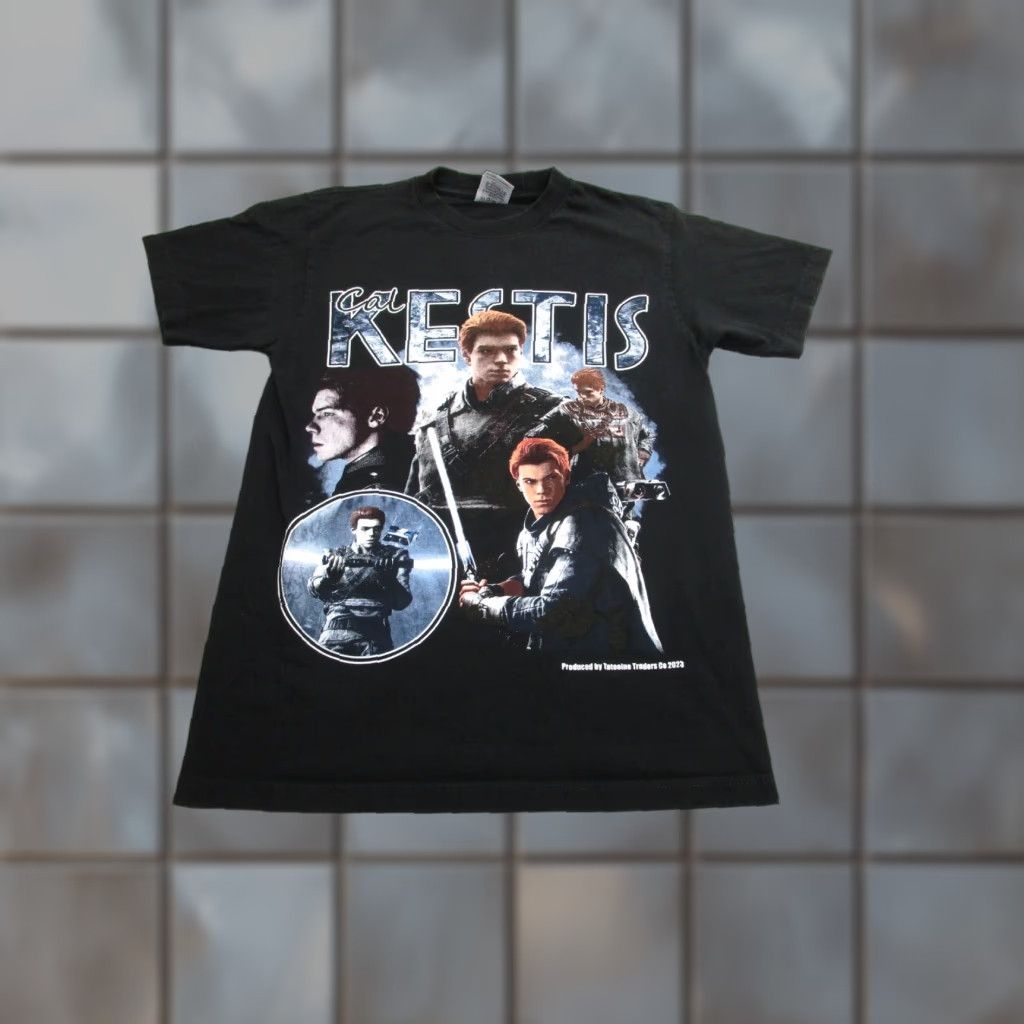 Star Wars VINTAGE Tatooine Traders Co. Shirt Mens M Black Star Wars Cal Kestis Graphic Print 90s Mens Size US M / EU 48-50 / 2 - 1 Thumbnail