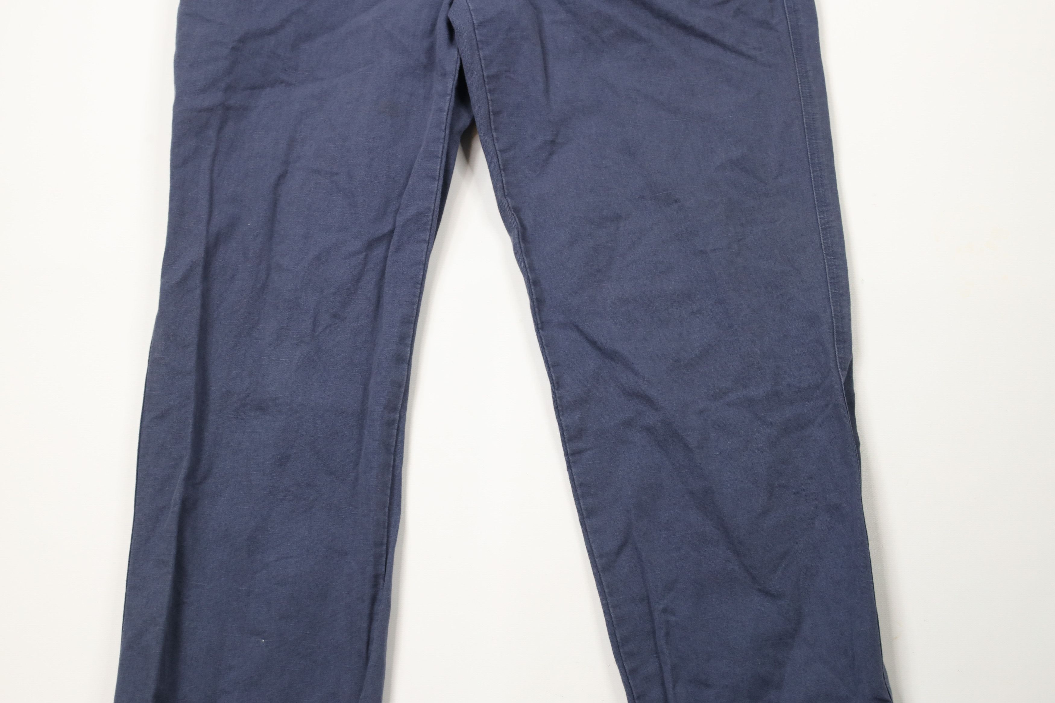 Brooks Brothers × Vintage Brooks Brothers Linen Blend Chinos Beach Harem Pants Blue Size US 34 / EU 50 - 3 Thumbnail