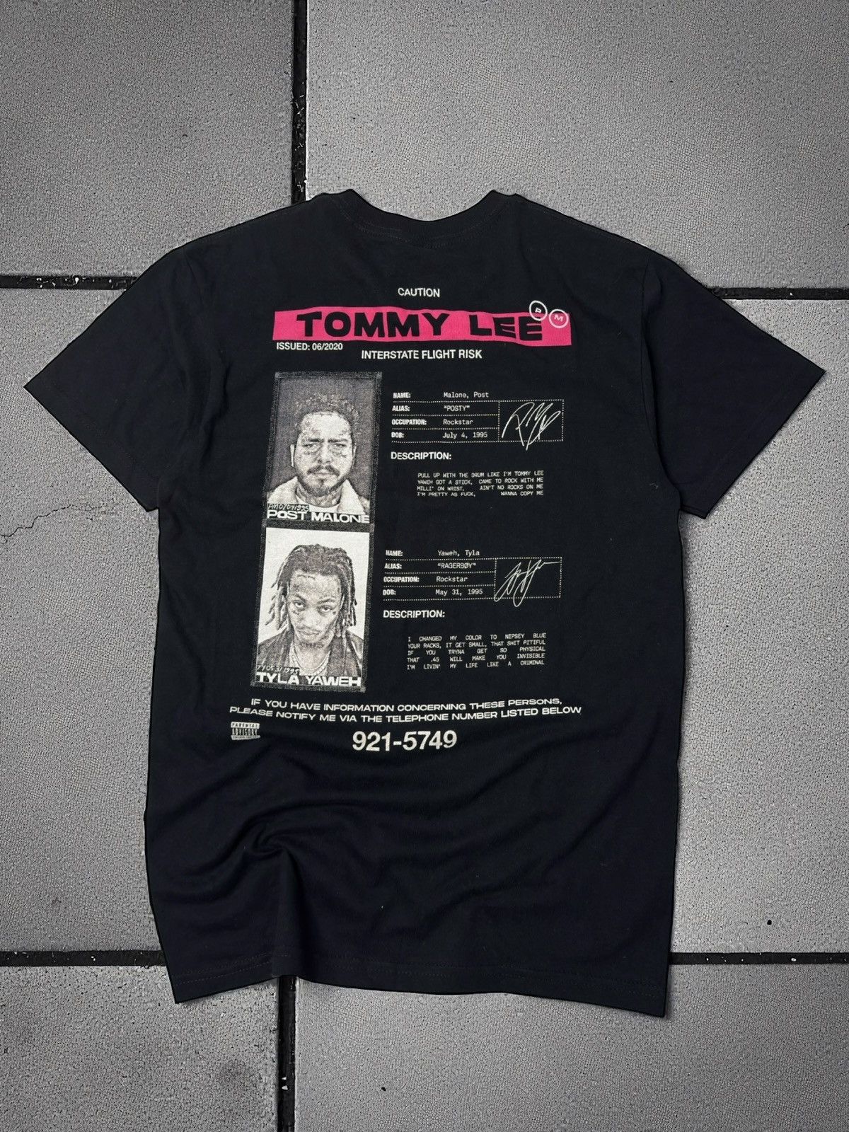 Rap Tees Posty Co Post Malone Tyla Yaweh rap tee tommy lee y2k skater Size US S / EU 44-46 / 1 - 1 Thumbnail