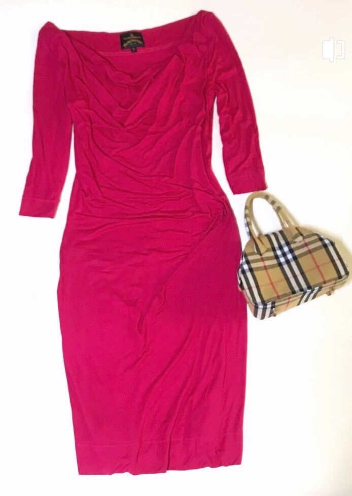 Other Vivienne Westwood Rose red swing collar dress Size S / US 4 / IT 40 - 3 Thumbnail