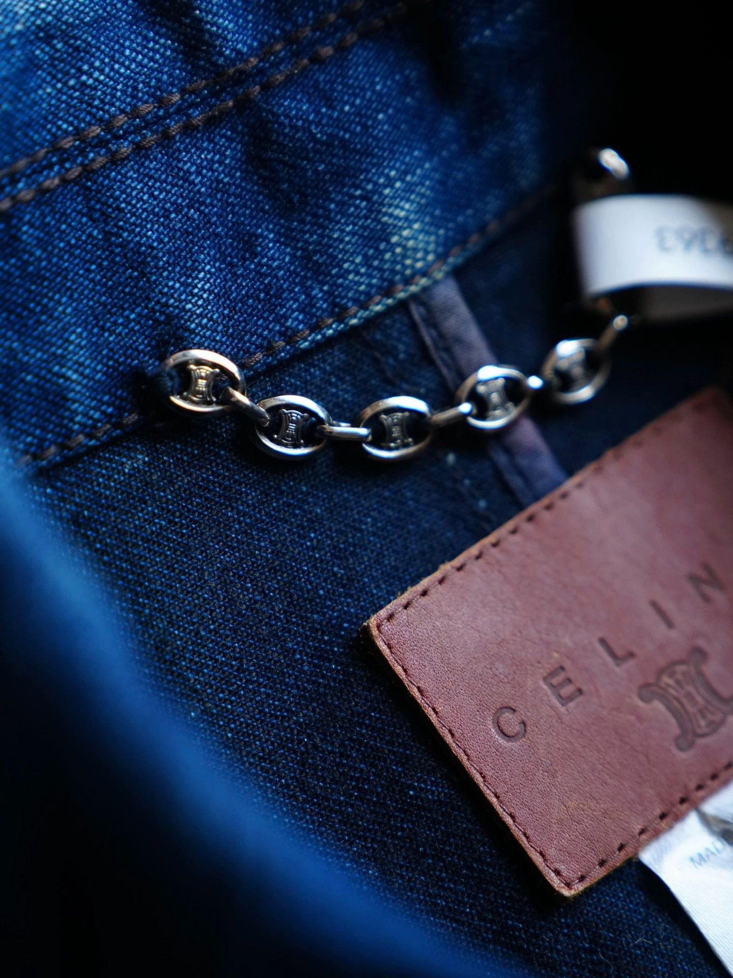 Celine Celine Vintage Deep Blue Denim Jacket Women's Size S Size XS / US 0-2 / IT 36-38 - 9 Thumbnail