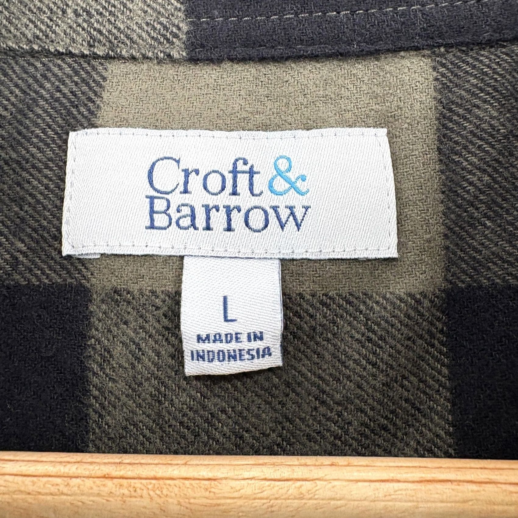 Croft & Barrow Croft & Barrow Shirt Mens L Green Buffalo Plaid Flannel Long Sleeve Casual Button-Up Size US L / EU 52-54 / 3 - 4 Thumbnail