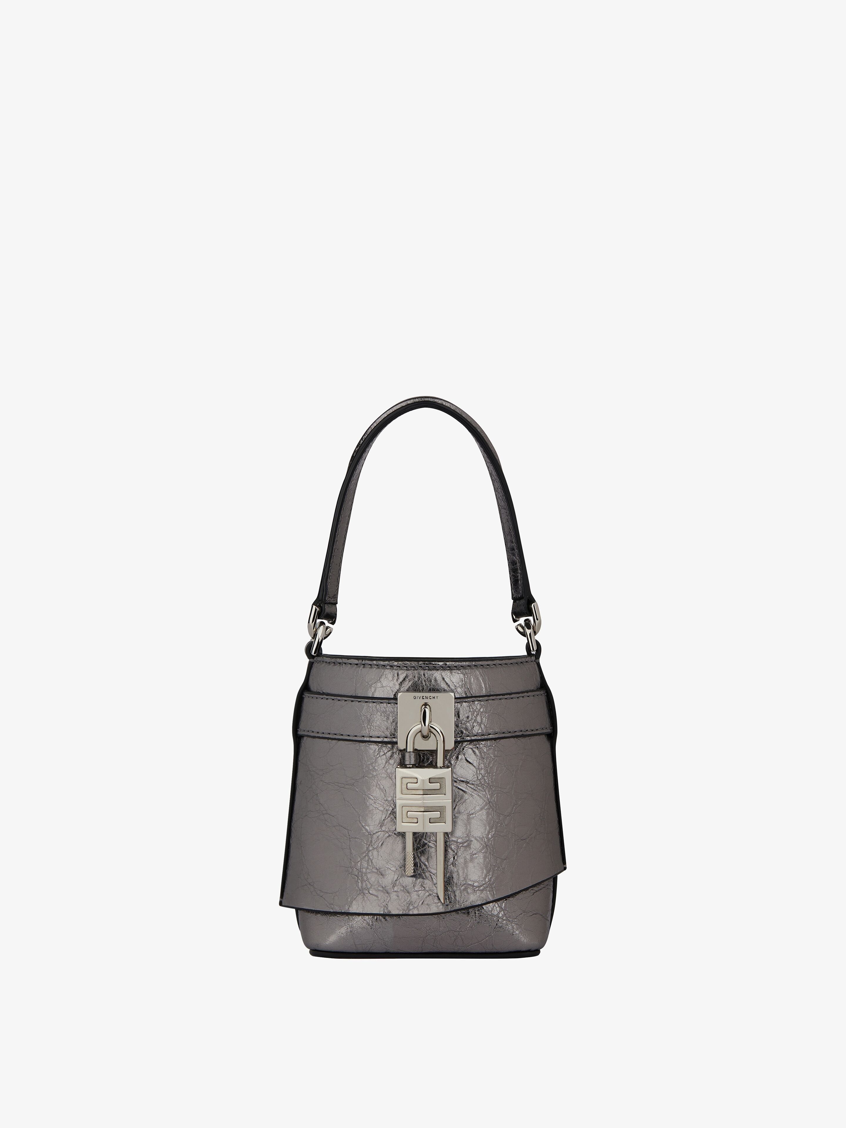 Givenchy o1w1db10925 Size: OS / Shark Lock Micro Bucket Bag Grey Size ONE SIZE - 1 Thumbnail