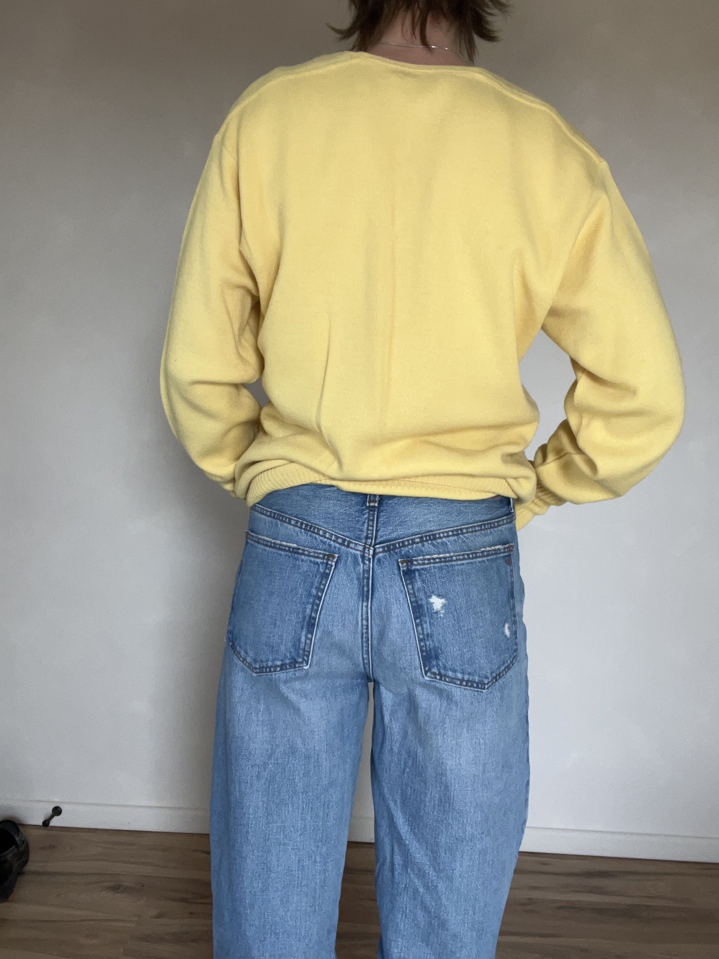 Jantzen Jantzen Men's Yellow Fleece Jumper Size US L / EU 52-54 / 3 - 3 Thumbnail
