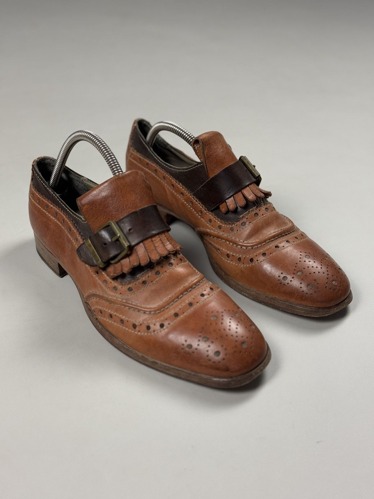 MoMA MOMA Men’s Avant-Garde Single Monk Leather Classic Shoes Size US 8 / EU 41 - 3 Thumbnail