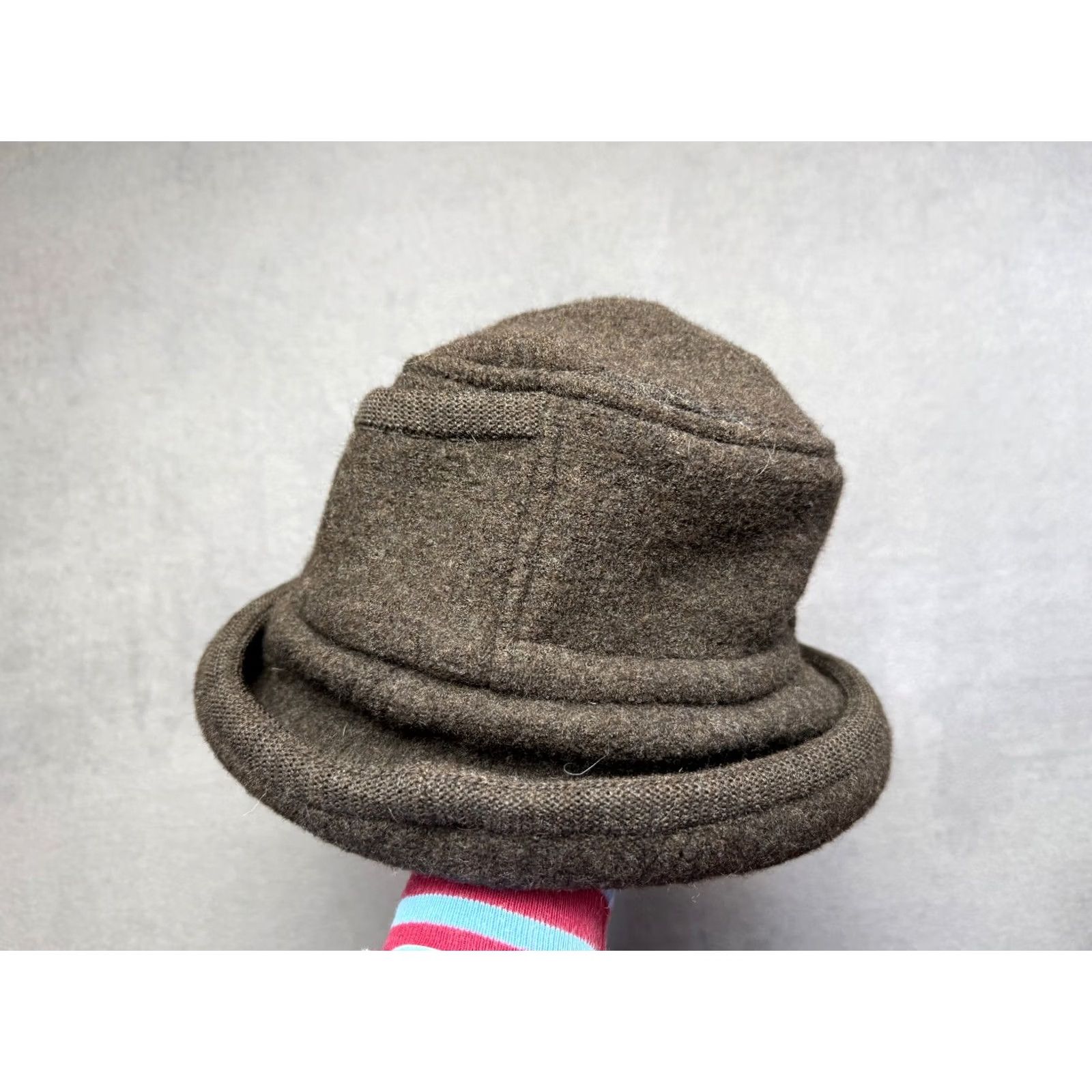 FRED Vitage Fred Bare Wool Bucket Hat England Brown One Size Women Hats Size ONE SIZE - 3 Thumbnail
