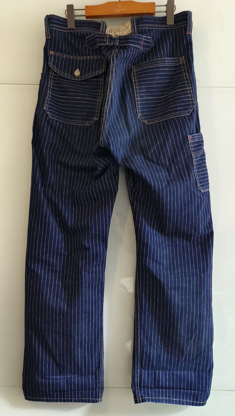 Freewheelers Freewheelers Freewheelers Blue striped overalls trousers Size US 34 / EU 50 - 2 Thumbnail