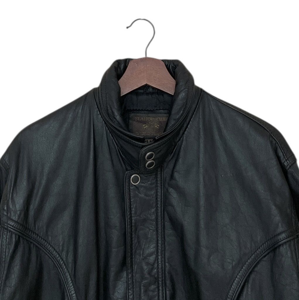 Branded Leather Vintage Japanese Brand Seahop Club Leather Jacket 1990s Size US M / EU 48-50 / 2 - 7 Thumbnail
