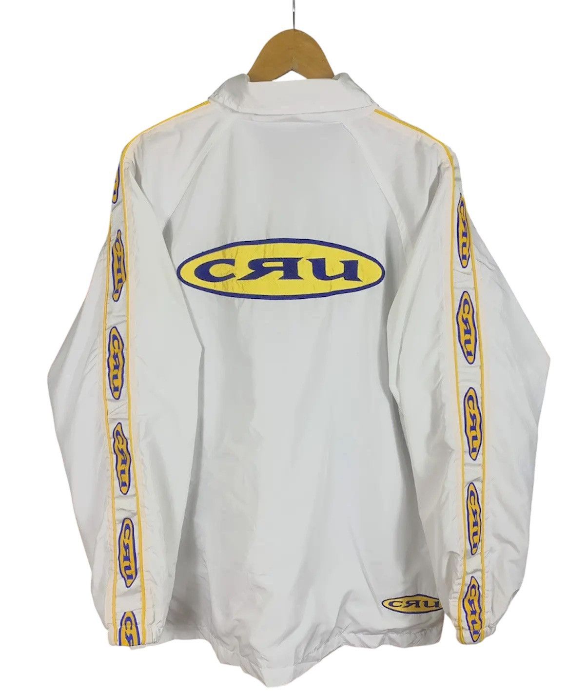 Vintage 90s Cru Skateboard Winbreaker Jacket in White, Men's (Size L) — image 2 of 4
