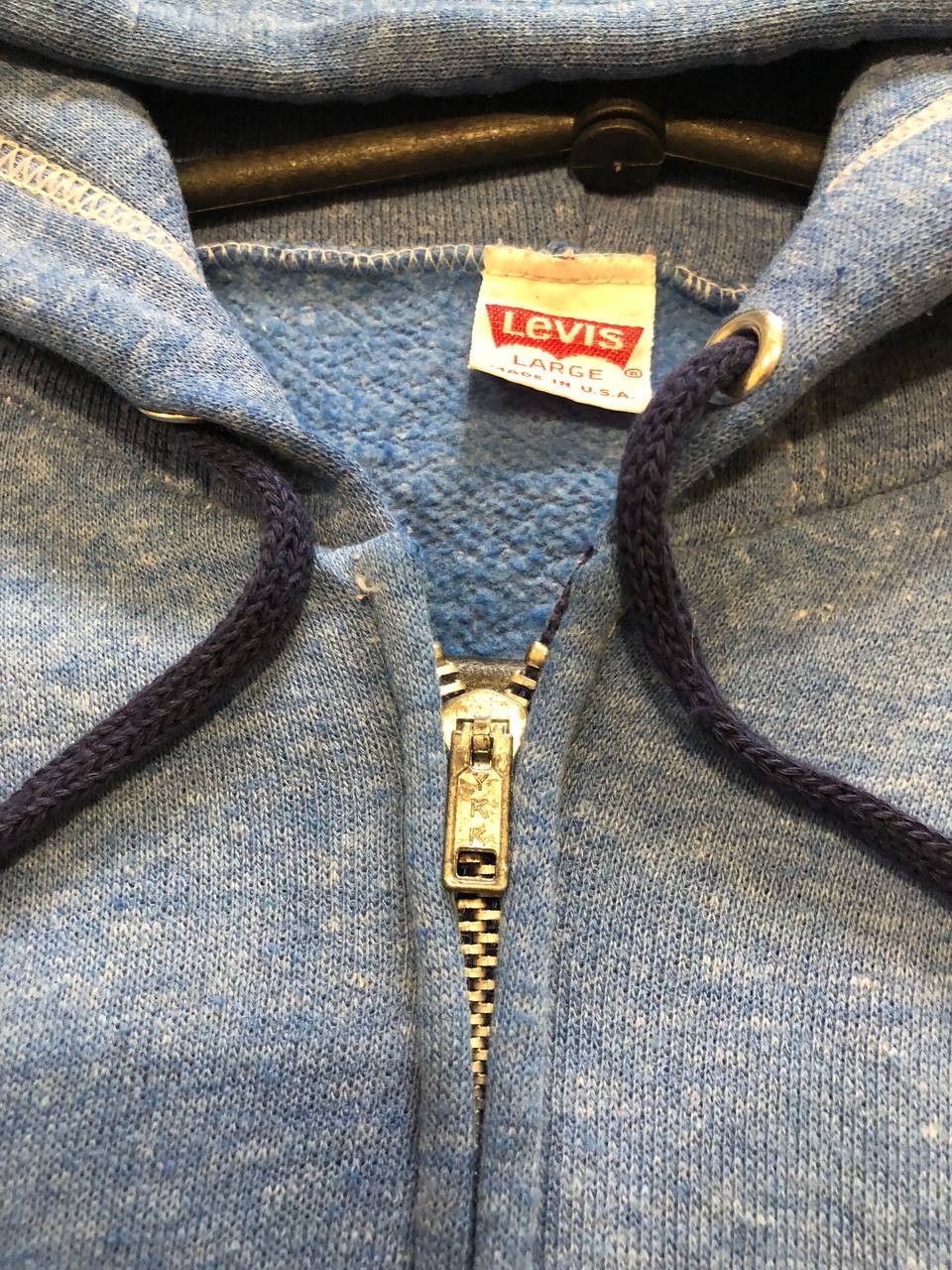 Levi's Vintage 80s Levi's Hoodie Adult Baby Blue Patched USA Team Size US L / EU 52-54 / 3 - 6 Thumbnail