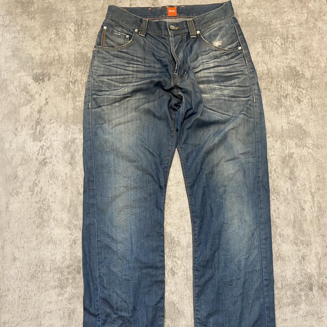 Hugo Boss Navy blue Boss denim jeans Rap hip hop Vintage y2k Baggy Size US 30 / EU 46 - 3 Thumbnail