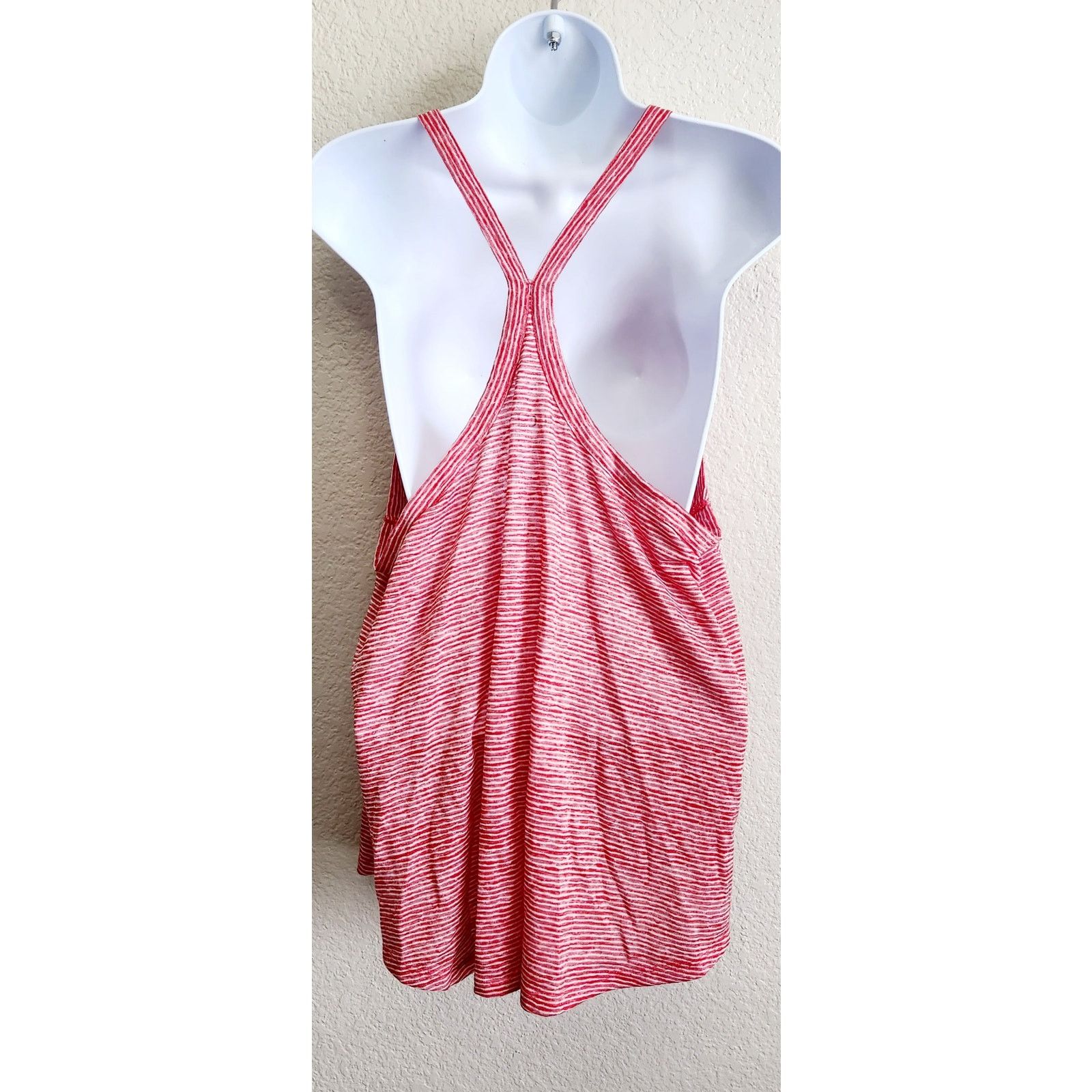 Loft Loft Red White Striped Racerback Tank Top XL Lightweight Size XL / US 12-14 / IT 48-50 - 2 Thumbnail