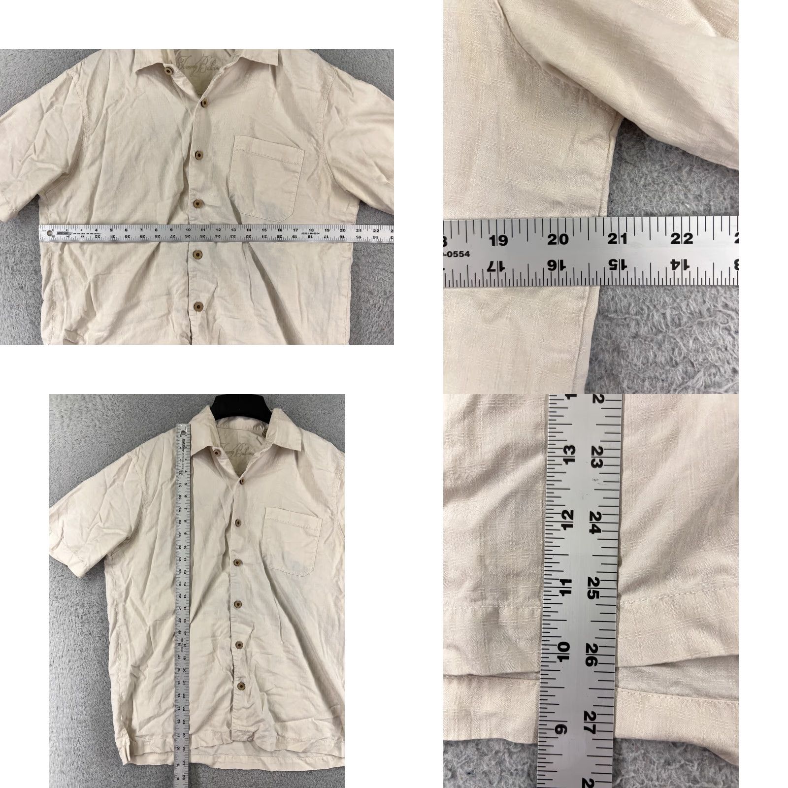 Tommy Bahama Tommy Bahama Shirt Mens Medium Beige 100% Silk Measure Twice Put Once Cocktails Size US M / EU 48-50 / 2 - 8 Thumbnail
