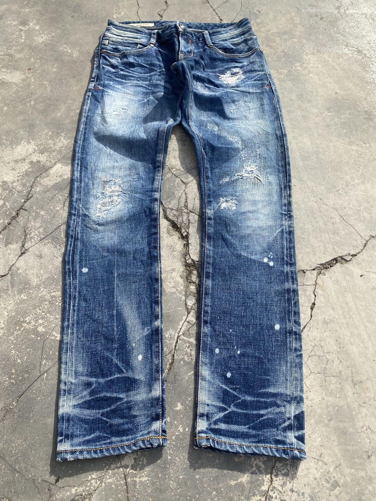 14th Addiction DOUBLE STANDARD Distressed Repaired UNDERCOVER Jeans Size US 27 - 5 Thumbnail