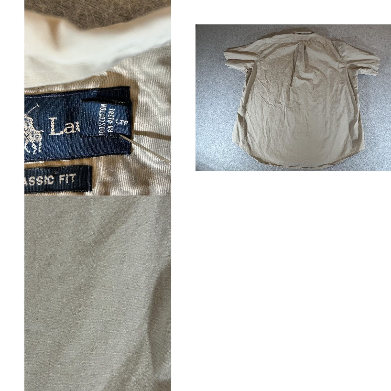 Ralph Lauren Ralph Lauren Shirt Men 2XL Beige Short Sleeve Button Classic Fit XXL Polo Casual Size US XXL / EU 58 / 5 - 8 Thumbnail