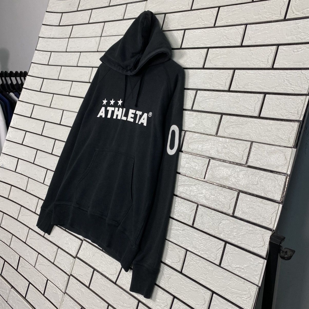Japanese Brand 📌Vintage Hoodie Pull Over Athleta Big Logo Size US L / EU 52-54 / 3 - 3 Thumbnail