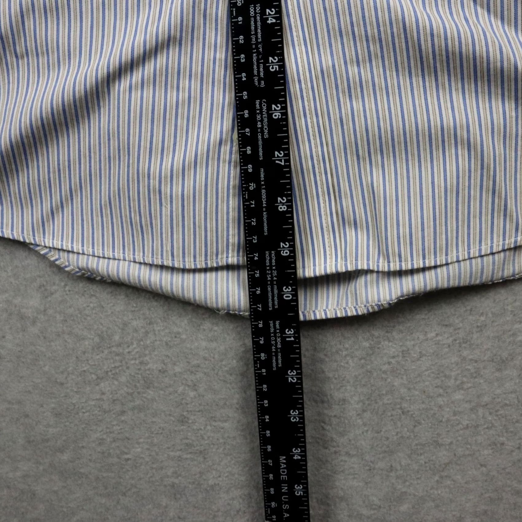 Chaps Chaps Shirt Mens M Striped Classic Fit Twill Button Up Long Sleeve Size US L / EU 52-54 / 3 - 7 Thumbnail