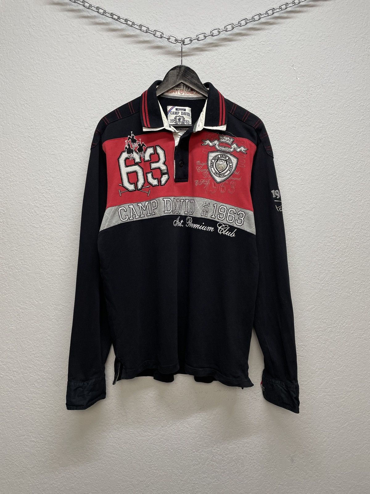 Vintage Vintage Camp David Like Polo Ralph Lauren Rugby Long Sleeve Size US L / EU 52-54 / 3 - 2 Thumbnail