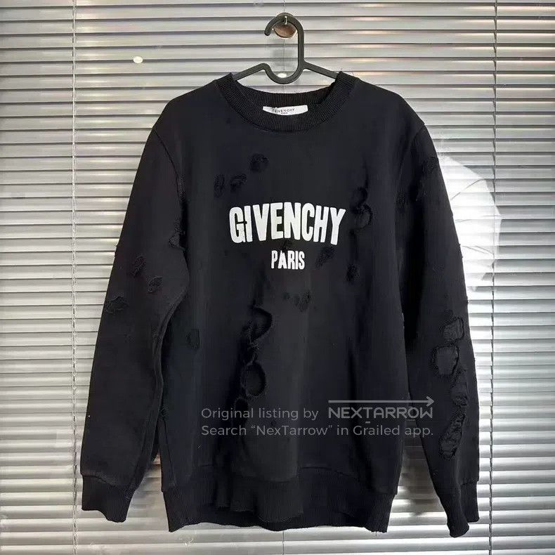 Givenchy Givenchy Black large logo Destruction hoodie Size US XS / EU 42 / 0 - 1 Thumbnail