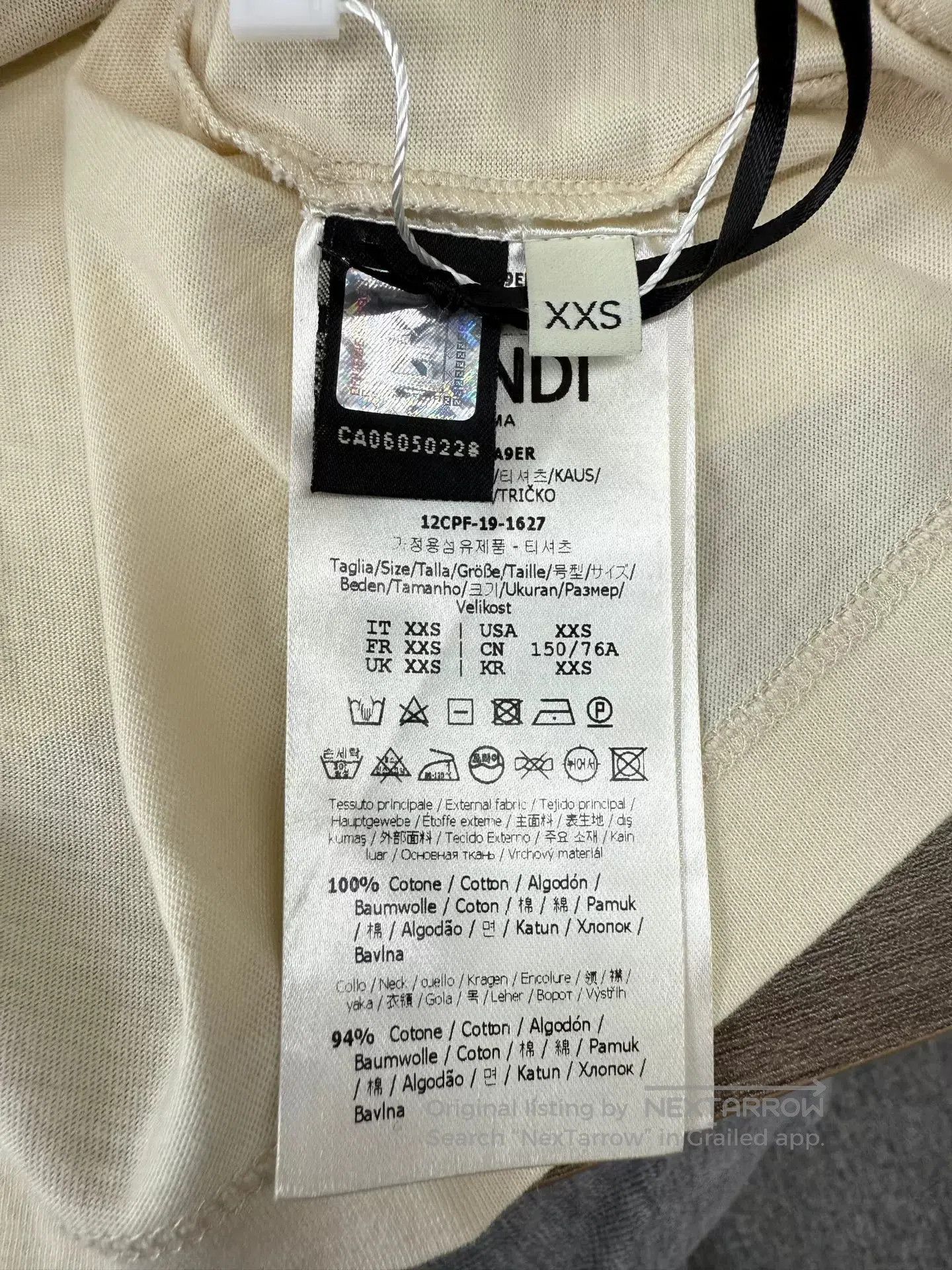 Fendi FENDI Beige Double F Short Sleeve T-Shirt. Size US XXS / EU 40 - 4 Thumbnail