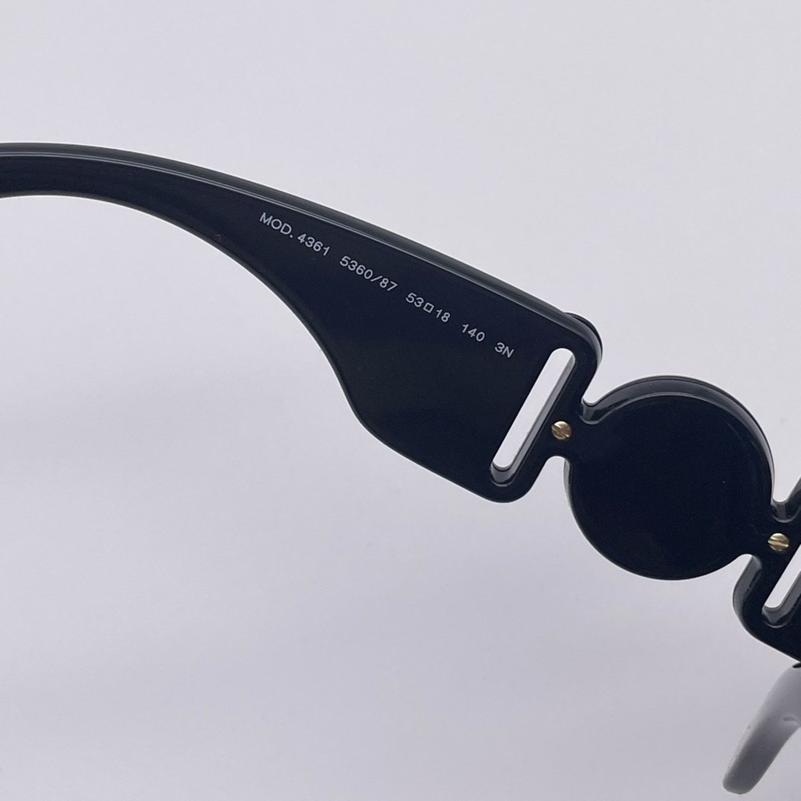 Versace NEW VERSACE VE4361 536087 Black/Dark Grey Unisex Sunglasses Size ONE SIZE - 3 Thumbnail
