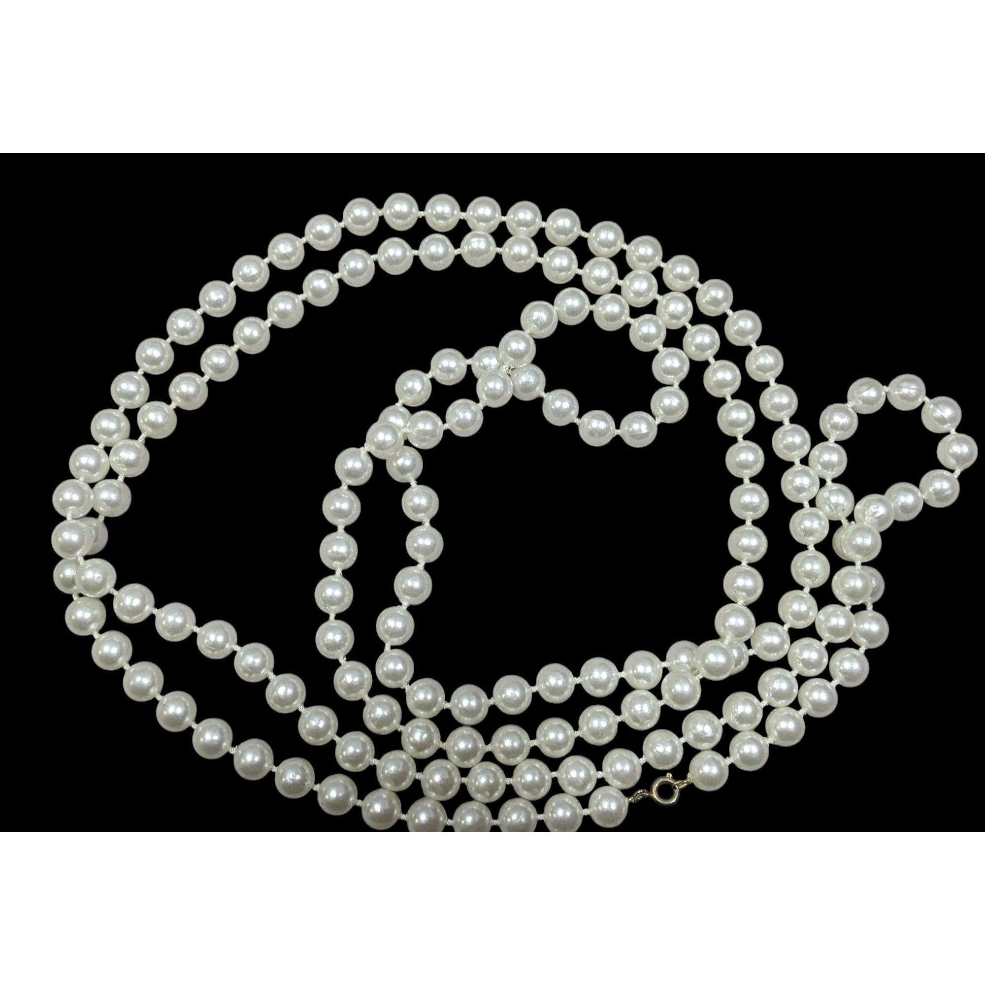 Other Extra Long Glam Beaded Faux Pearl Necklace Size ONE SIZE - 1 Thumbnail