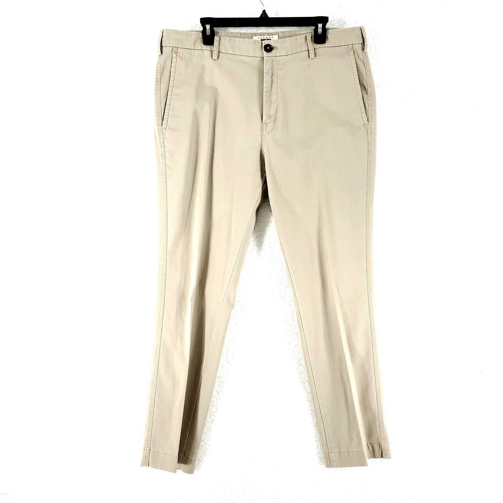 Joseph Abboud Joseph Abboud Tan Beige Flat Front Mid Rise Stretch Slim Fit Size US 39 - 1 Thumbnail