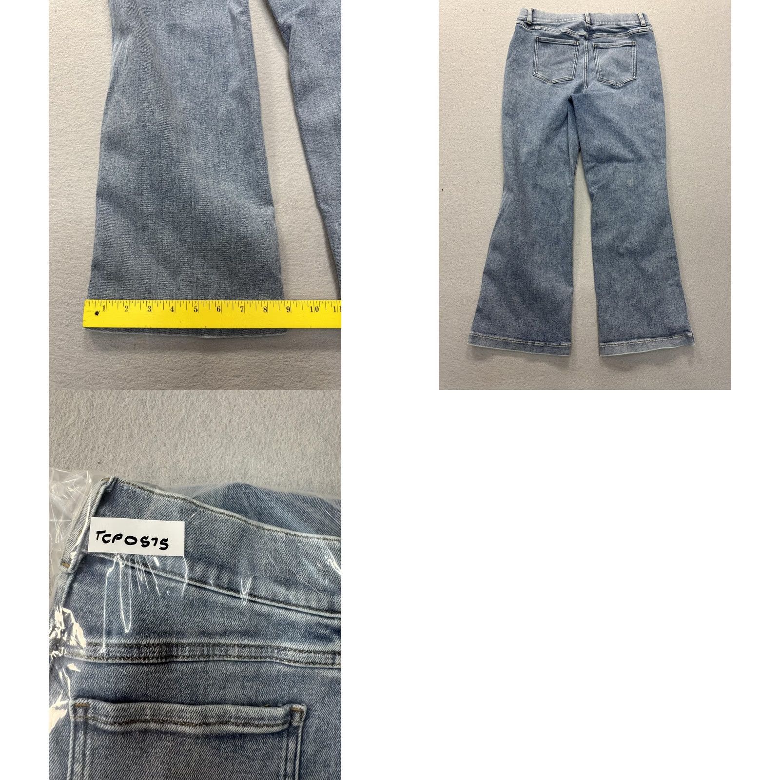 Spanx Spanx Jeans Womens L Light Blue Pull On Flare Bootcut Stretch Denim Jean-ish Size 36" / US 14 / IT 50 - 8 Thumbnail