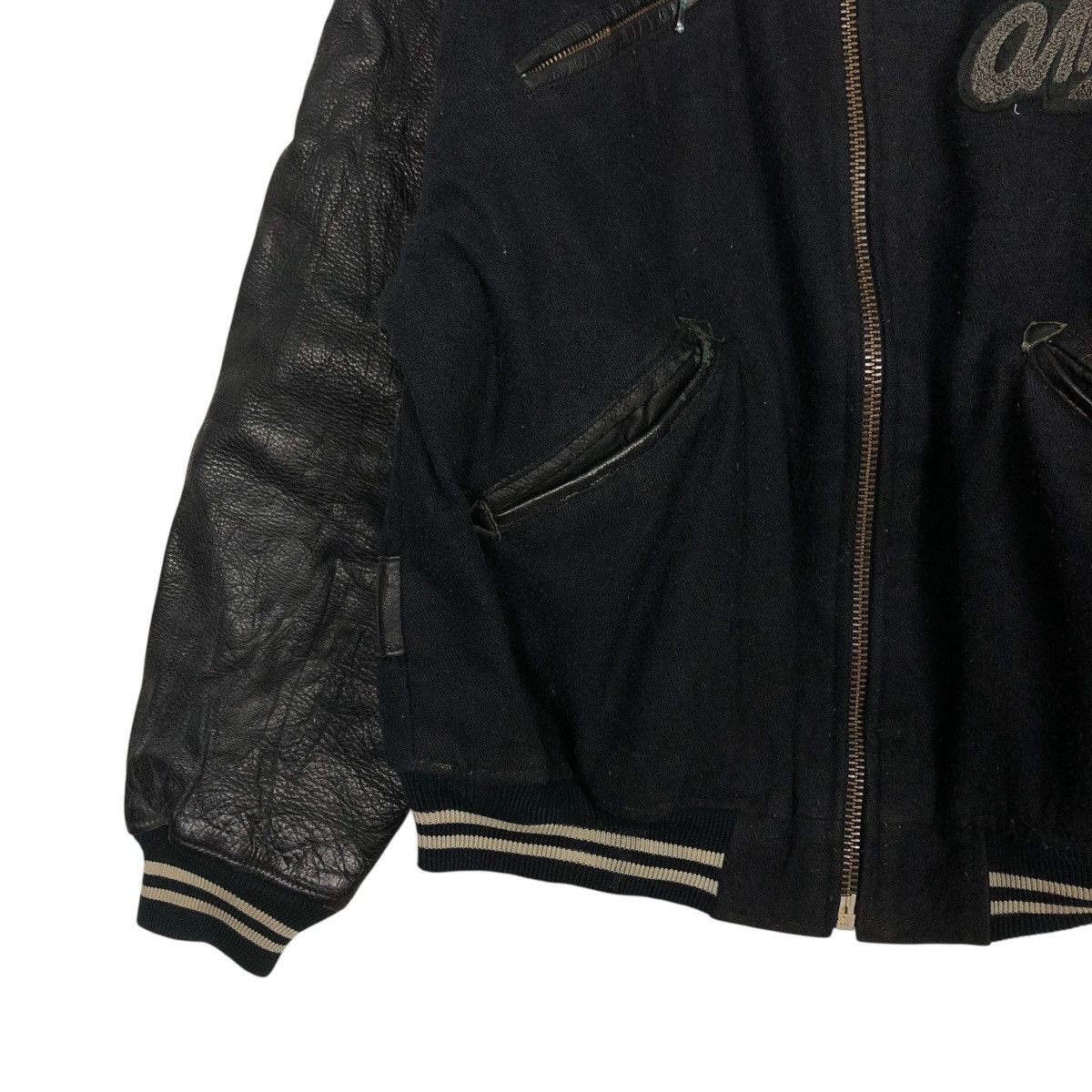 Avirex 🔥VINTAGE AVIREX AMERICA BOMBER VARSITY LEATHER JACKET Size US M / EU 48-50 / 2 - 6 Thumbnail