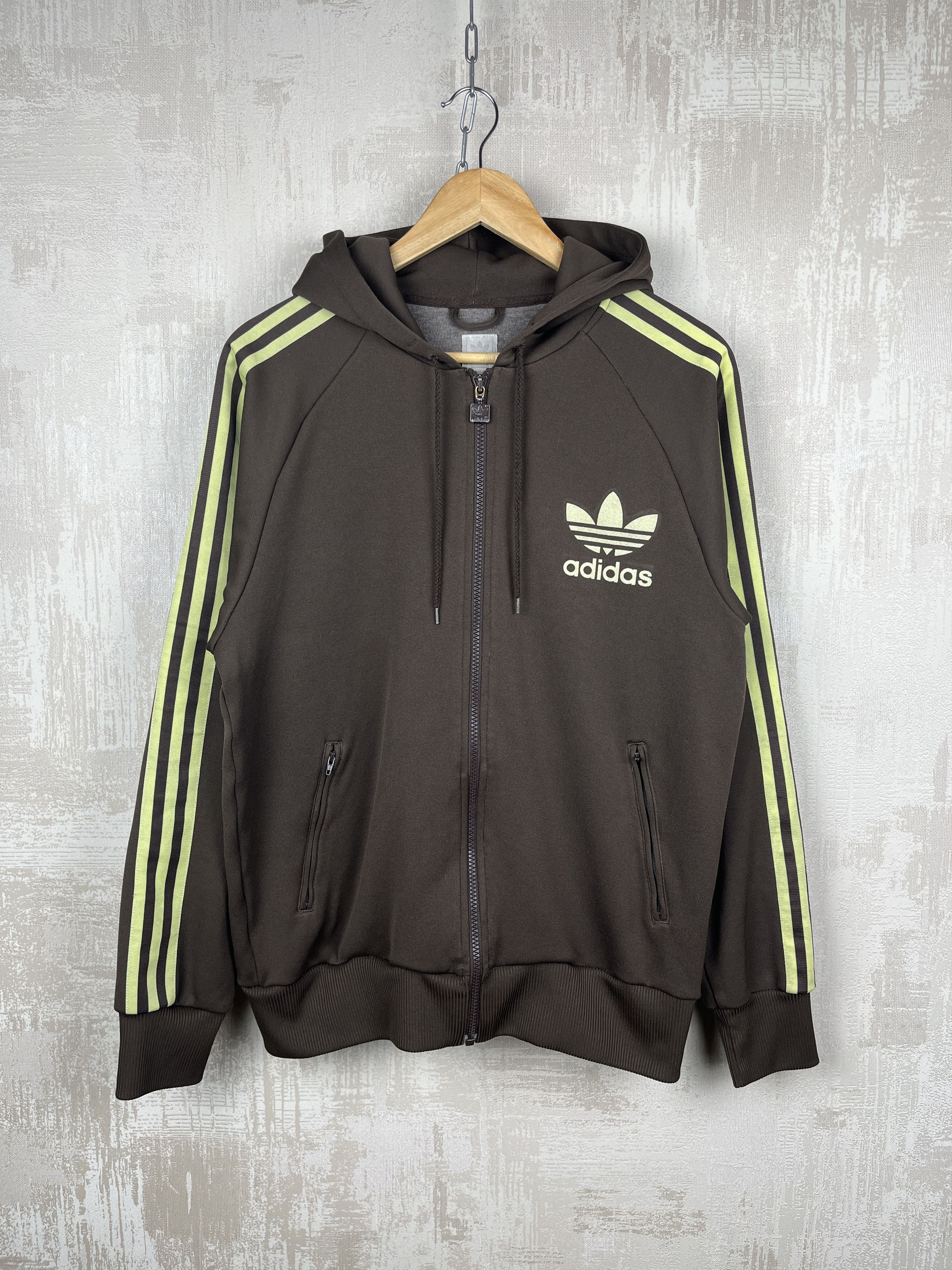 Adidas × Vintage 00's Adidas Originals Big Trefoil Vintage Zip Track Hoodie Size US M / EU 48-50 / 2 - 2 Thumbnail