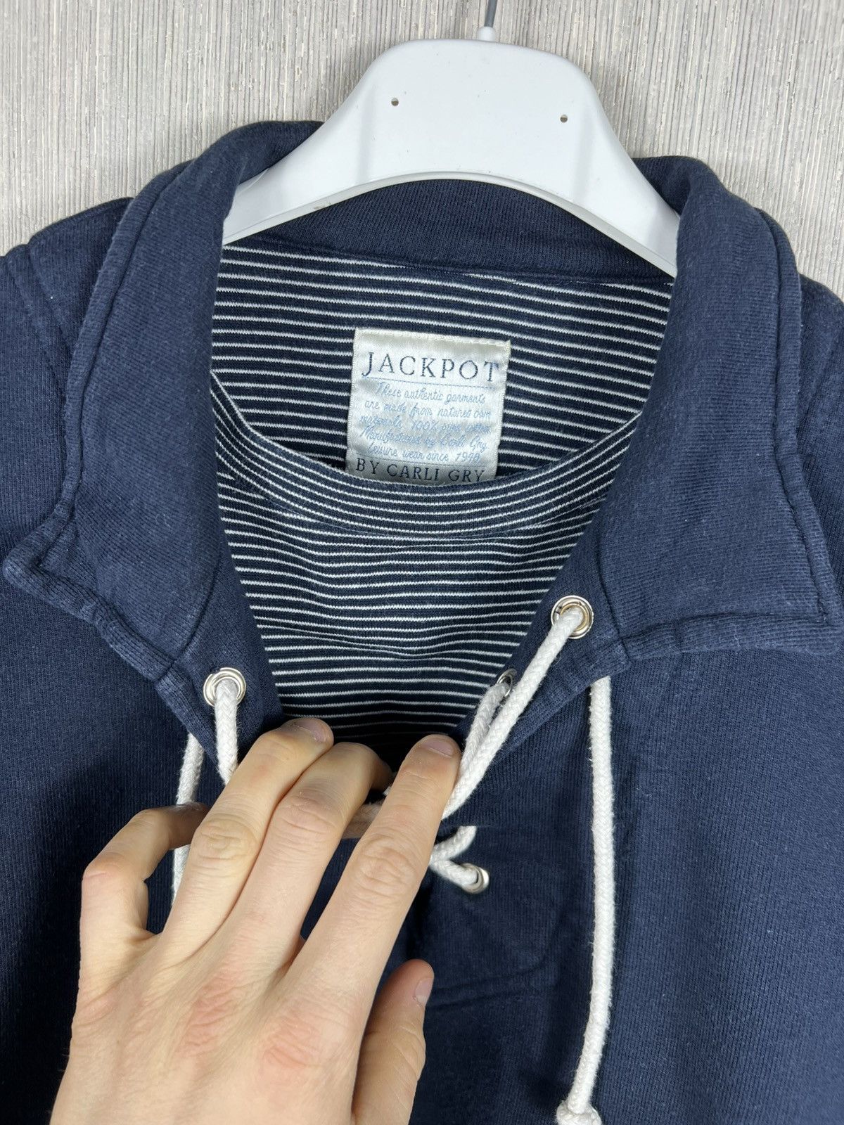 Acne Studios Vintage 80s Jackpot by Carli Gry lace-up sweatshirt polo Size US L / EU 52-54 / 3 - 12 Thumbnail