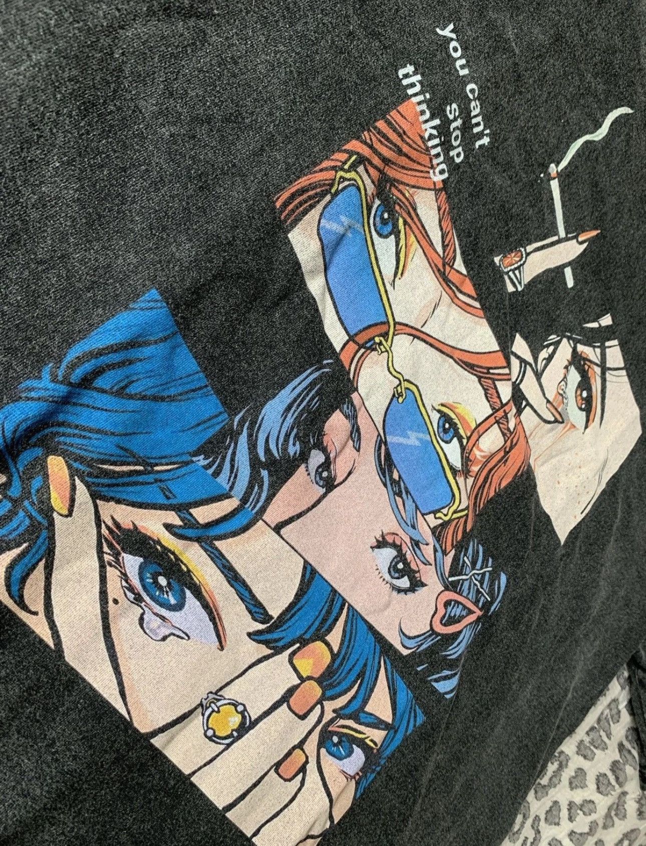 Anime × Japanese Brand Anime Eyes Black Printed T-shirt Tee Short Sleeve Size US L / EU 52-54 / 3 - 3 Thumbnail