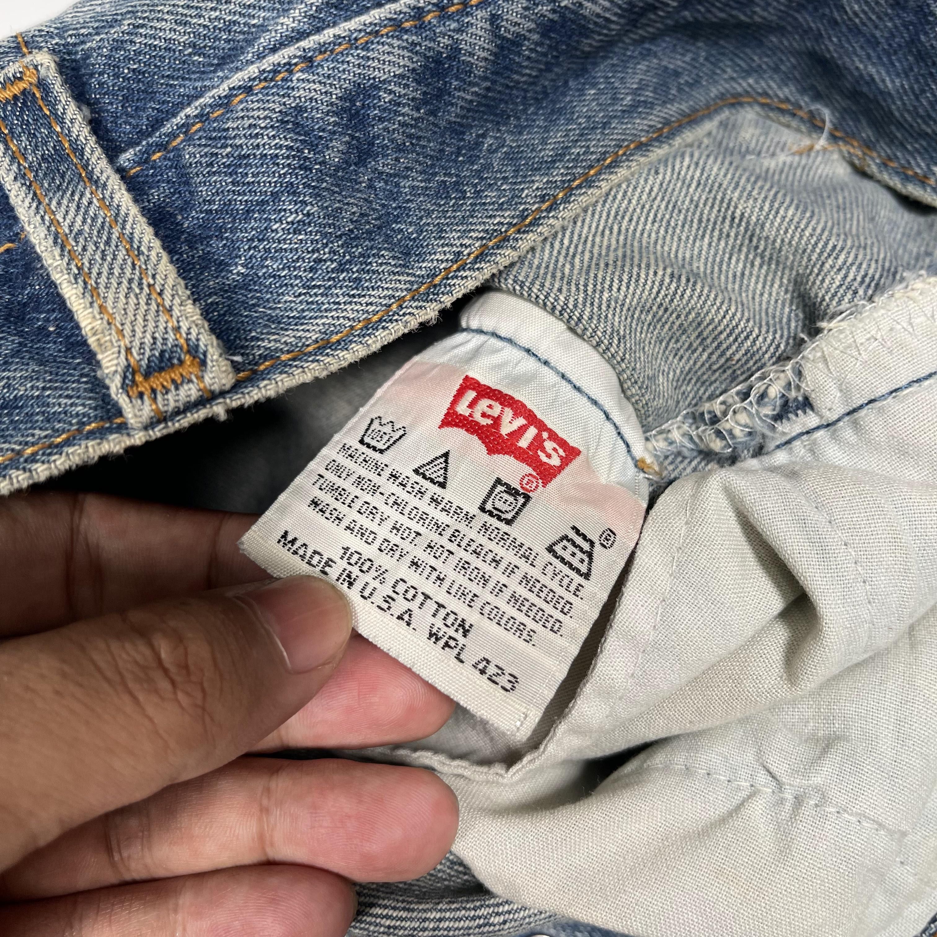 Levi's × Levi's Vintage Clothing × Vintage Vintage 1990s Levi's 501 Light Washed Classic Denim Pants Size US 31 - 10 Thumbnail