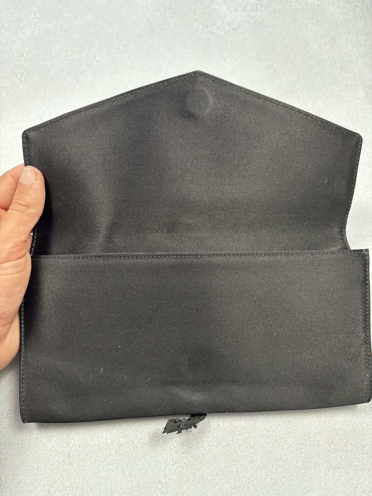 Designer Jill Milan Black Envelope Clutch Bag Made in Italy Size ONE SIZE - 7 Thumbnail