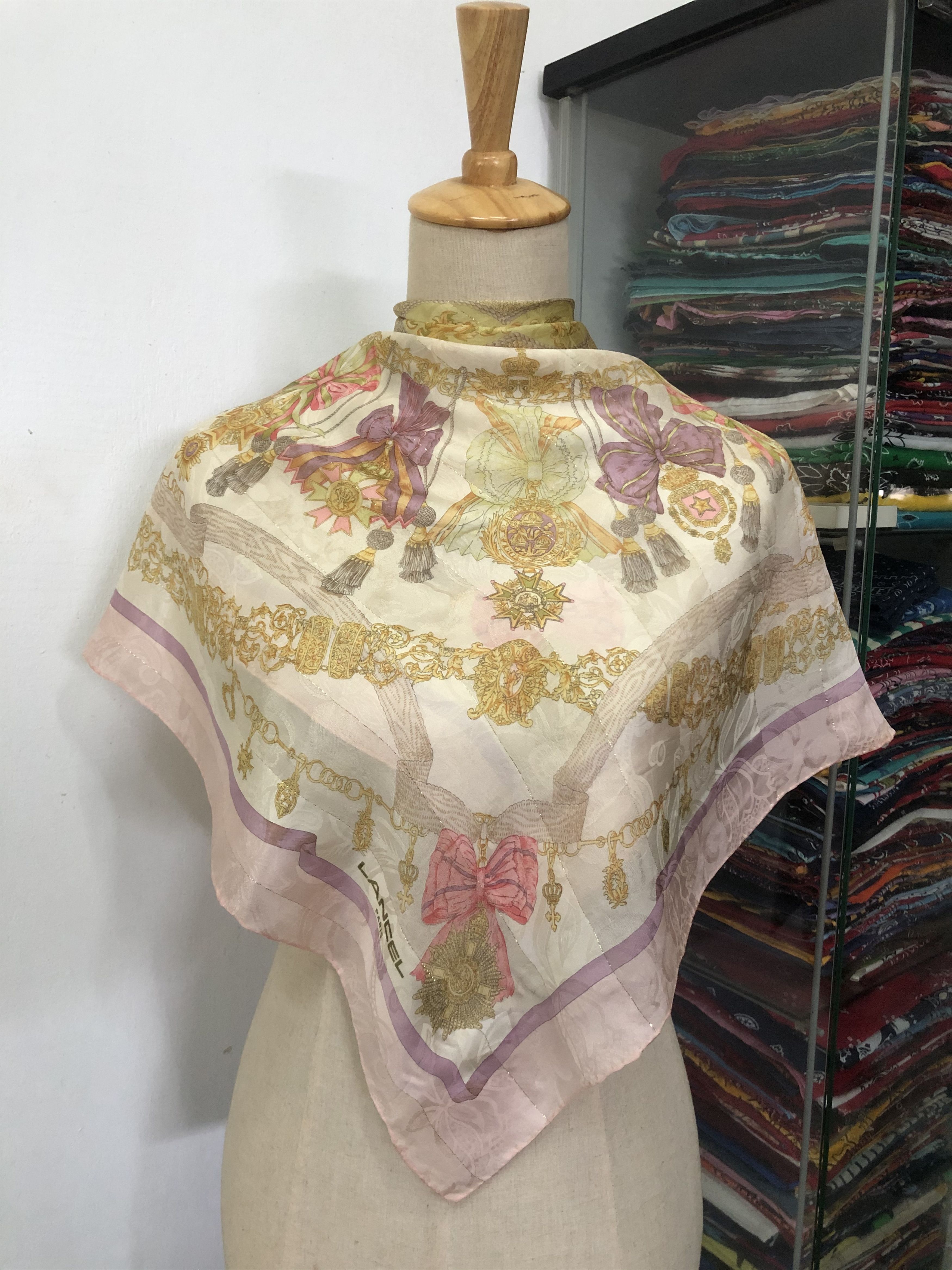 Lancel × Vintage Vintage Lancel Silk Scarf Size ONE SIZE - 1 Thumbnail