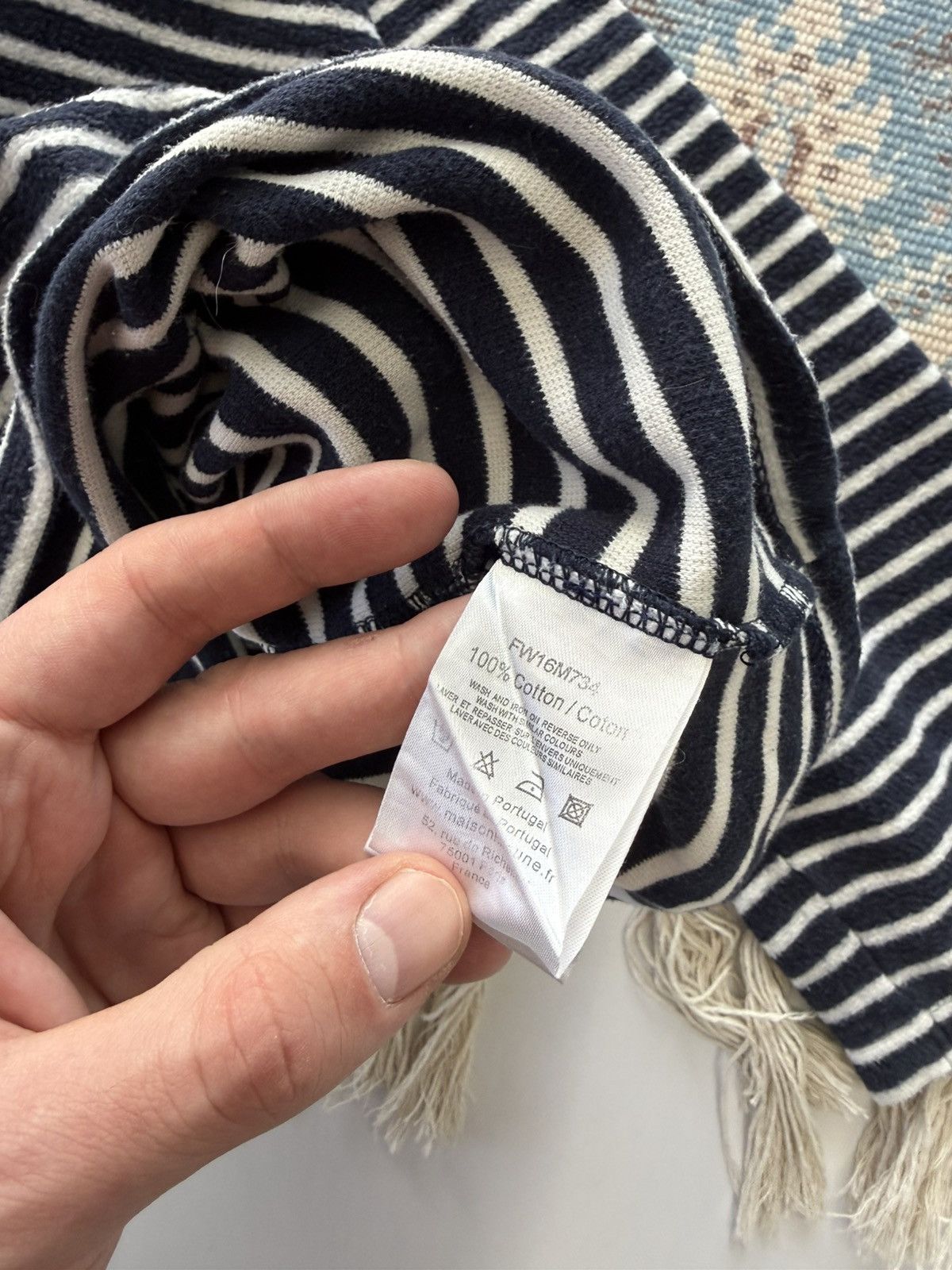 Maison Kitsune Maison Kitsune 4/5 Sleeve Stripe Sweatshirt Size US L / EU 52-54 / 3 - 7 Thumbnail