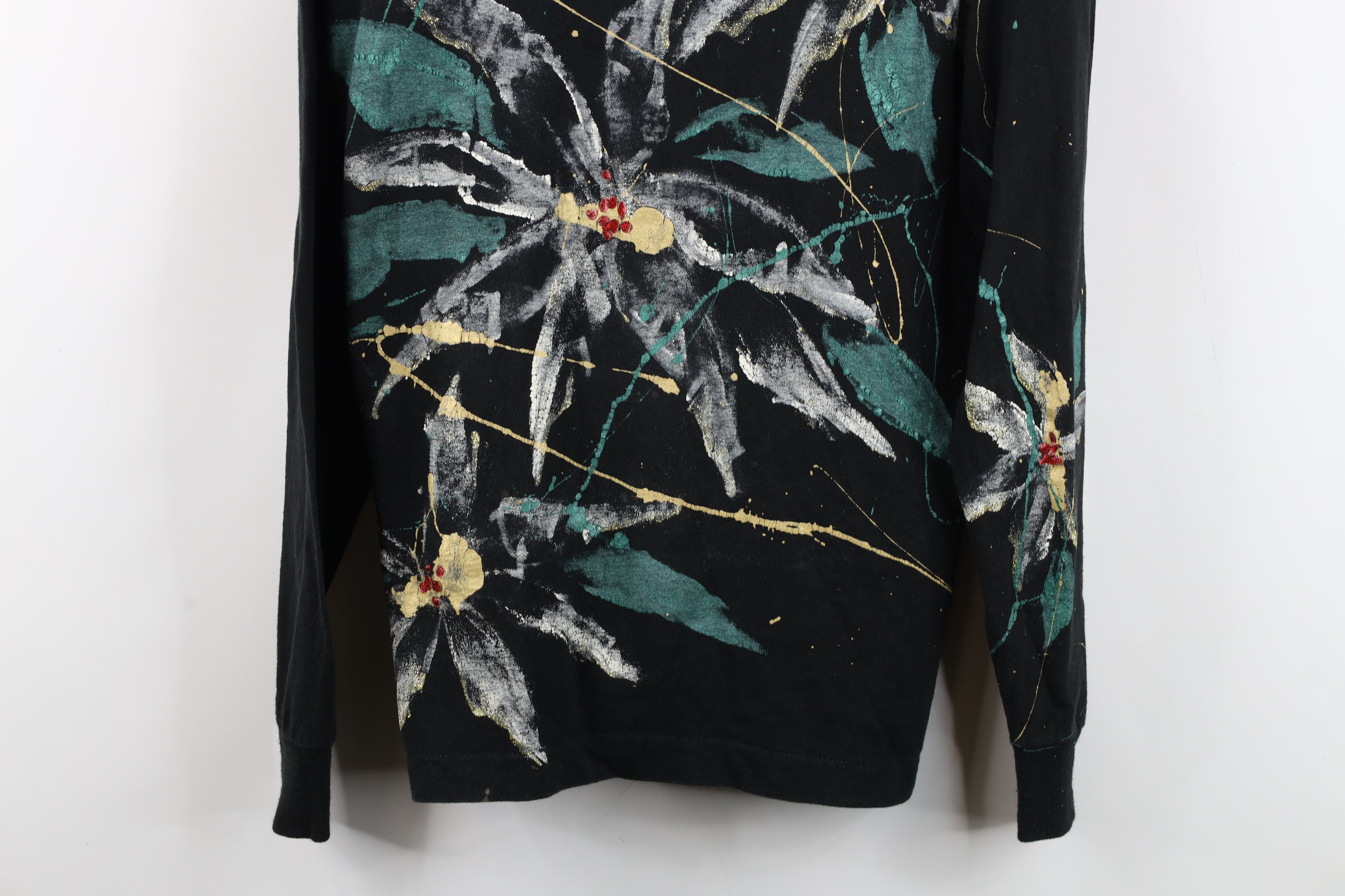 Vintage Vintage 90s Streetwear Flower Long Sleeve T-Shirt USA Size L / US 10 / IT 46 - 3 Thumbnail