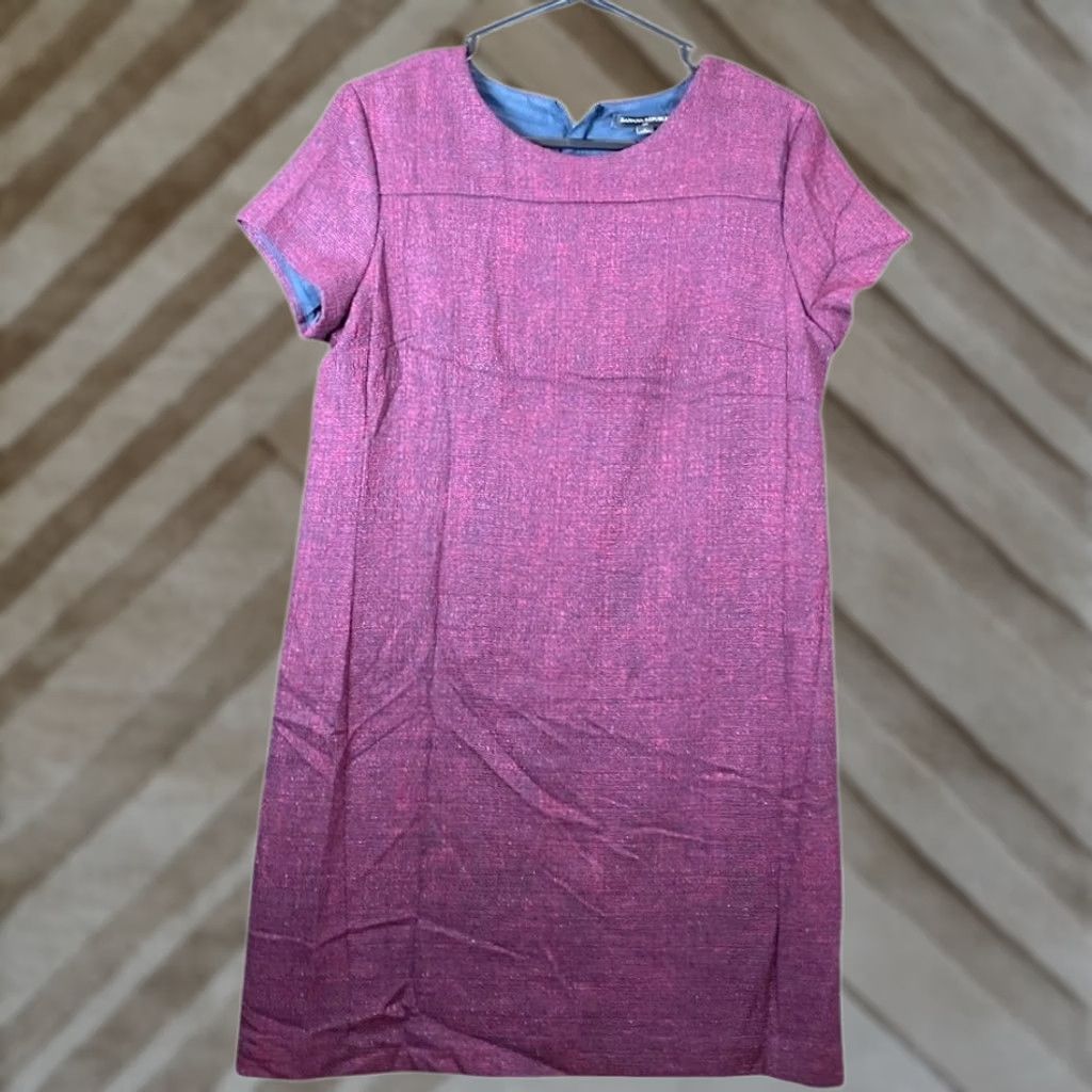 Banana Republic Banana Republic Womens Dress Red Tweed Short Sleeve Back Zip Stretch Small Dress Size 28" / US 6 / IT 42 - 1 Thumbnail